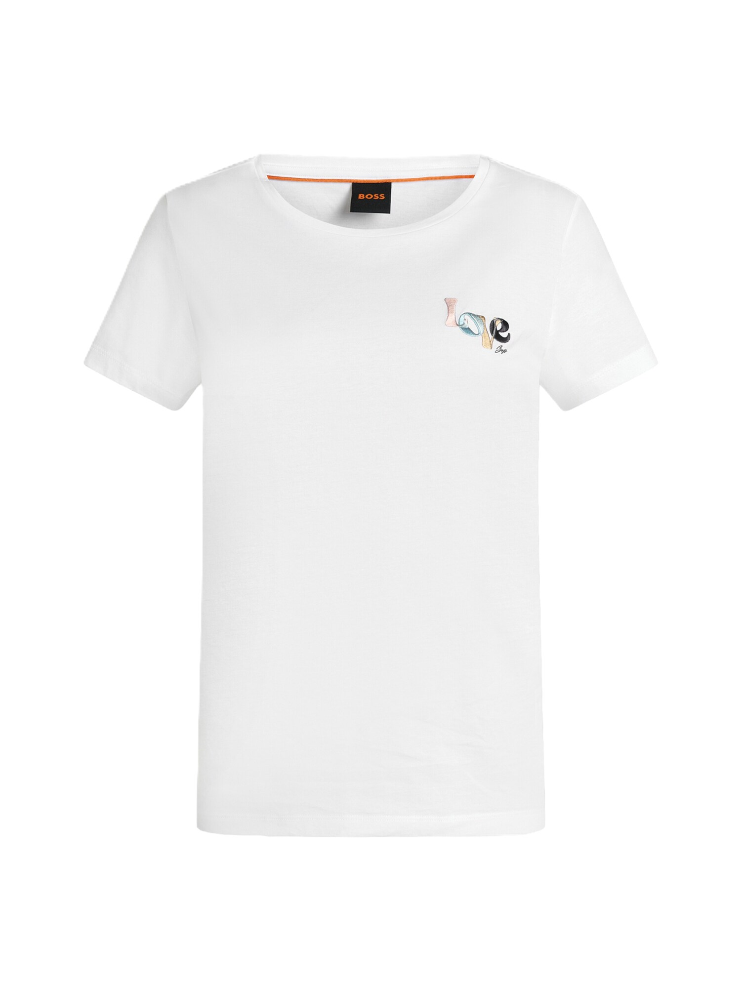 BOSS Tricou 'C_Elove_5'  bej / albastru deschis / roz pal / alb