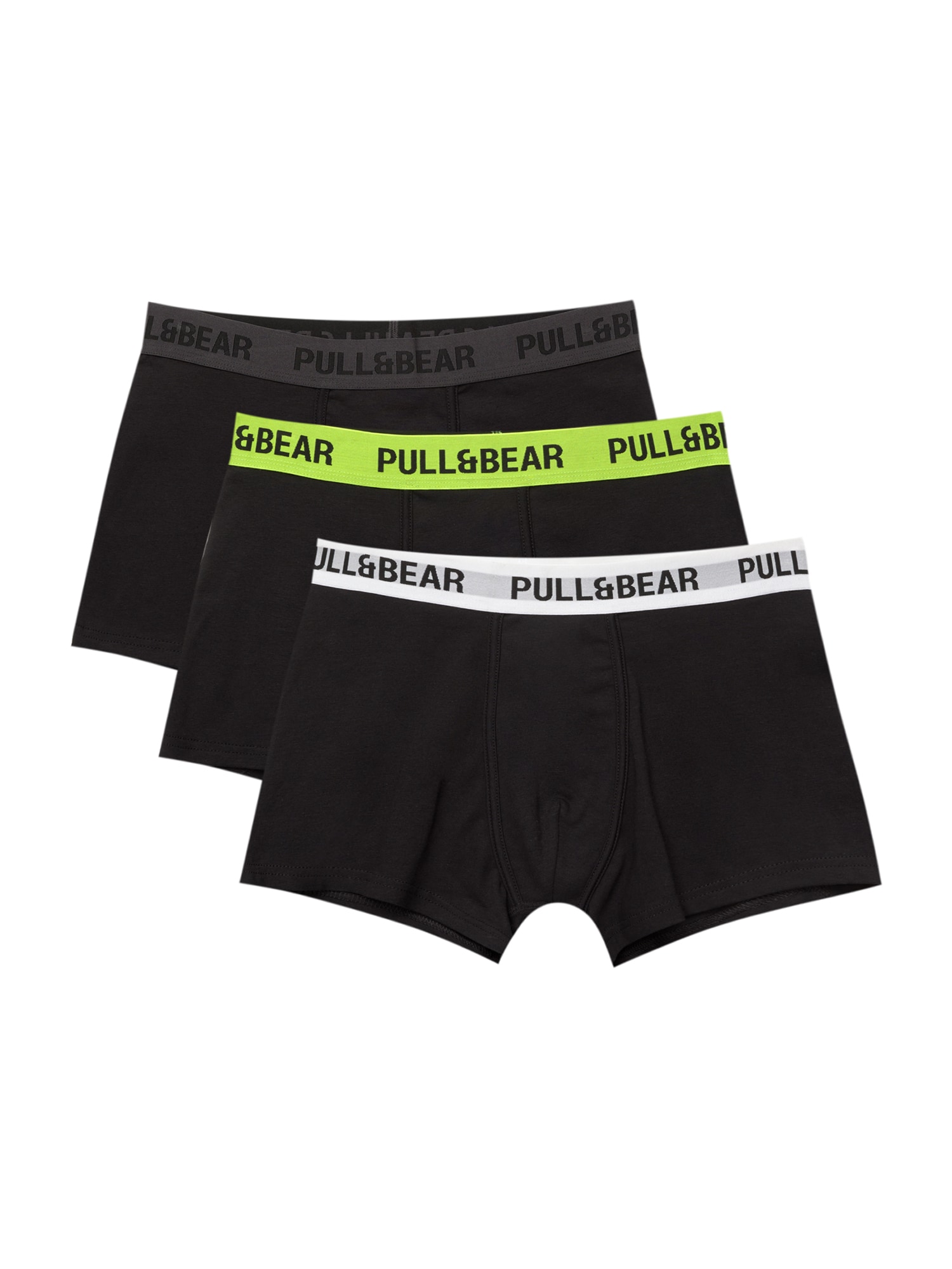 Pull&Bear Boxeralsók  citrom / szürke / fekete / fehér akciós termékkép 1