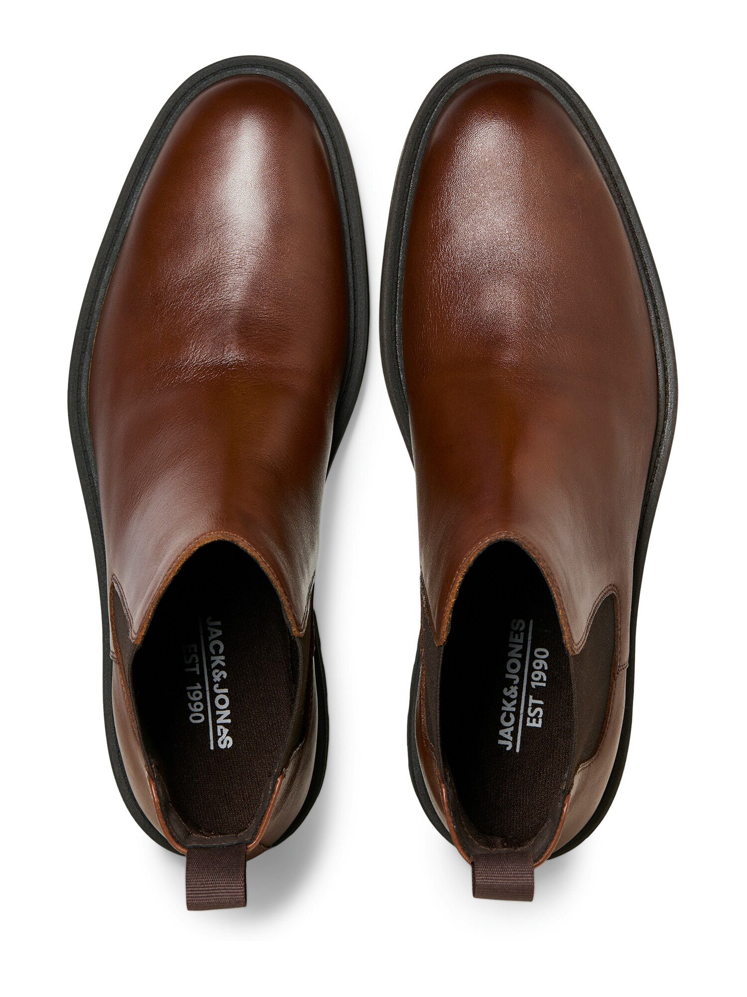 JACK & JONES Chelsea čižmy 'JFWhoSkins' koňaková / tmavohnedá (obrázok 3)