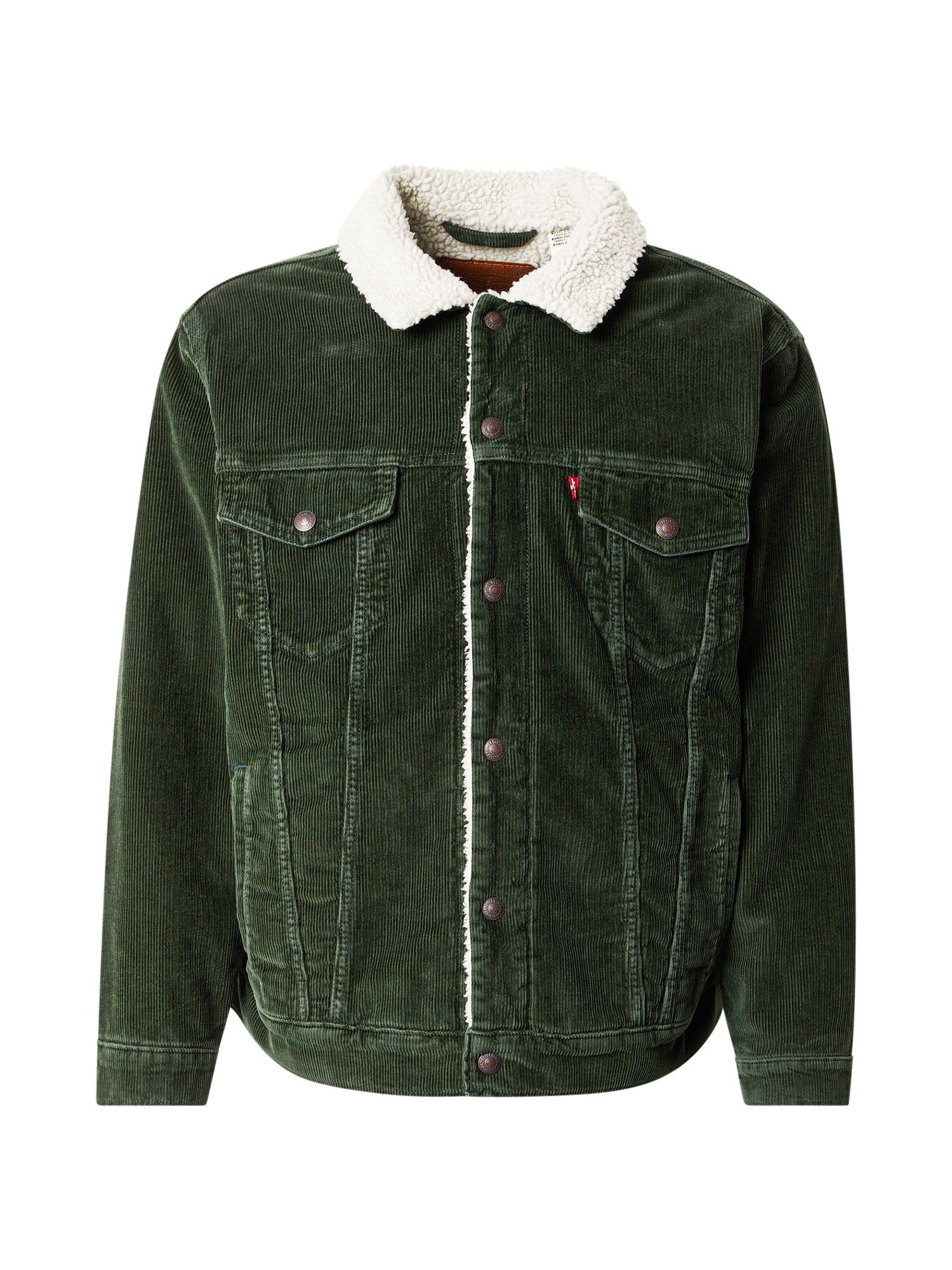 LEVIS ® Geacă de primăvară-toamnă Relaxed Fit Sherpa Trucker Jacket  verde pin