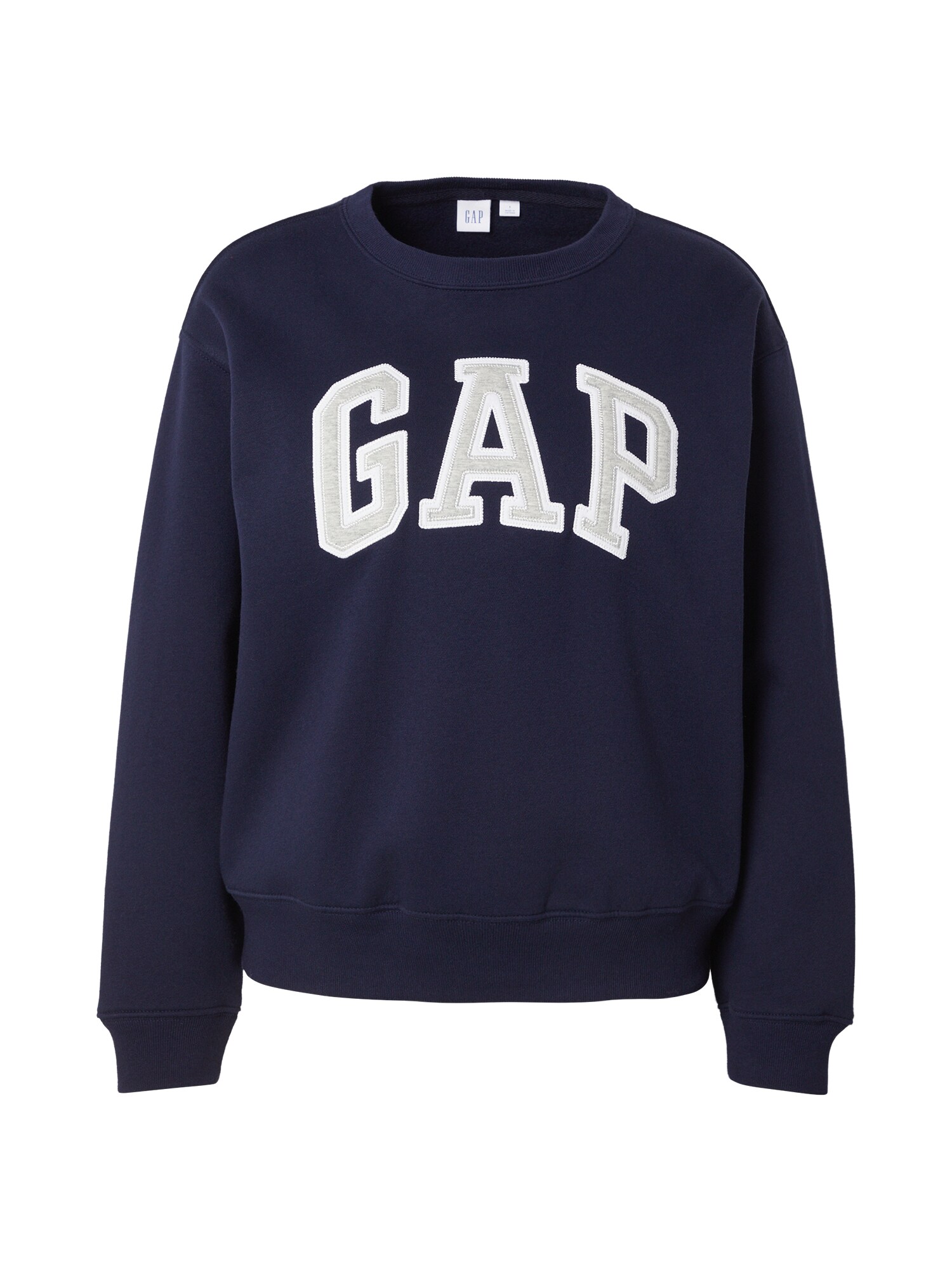 GAP Bluză de molton 'HERITAGE'  bleumarin / gri deschis / alb