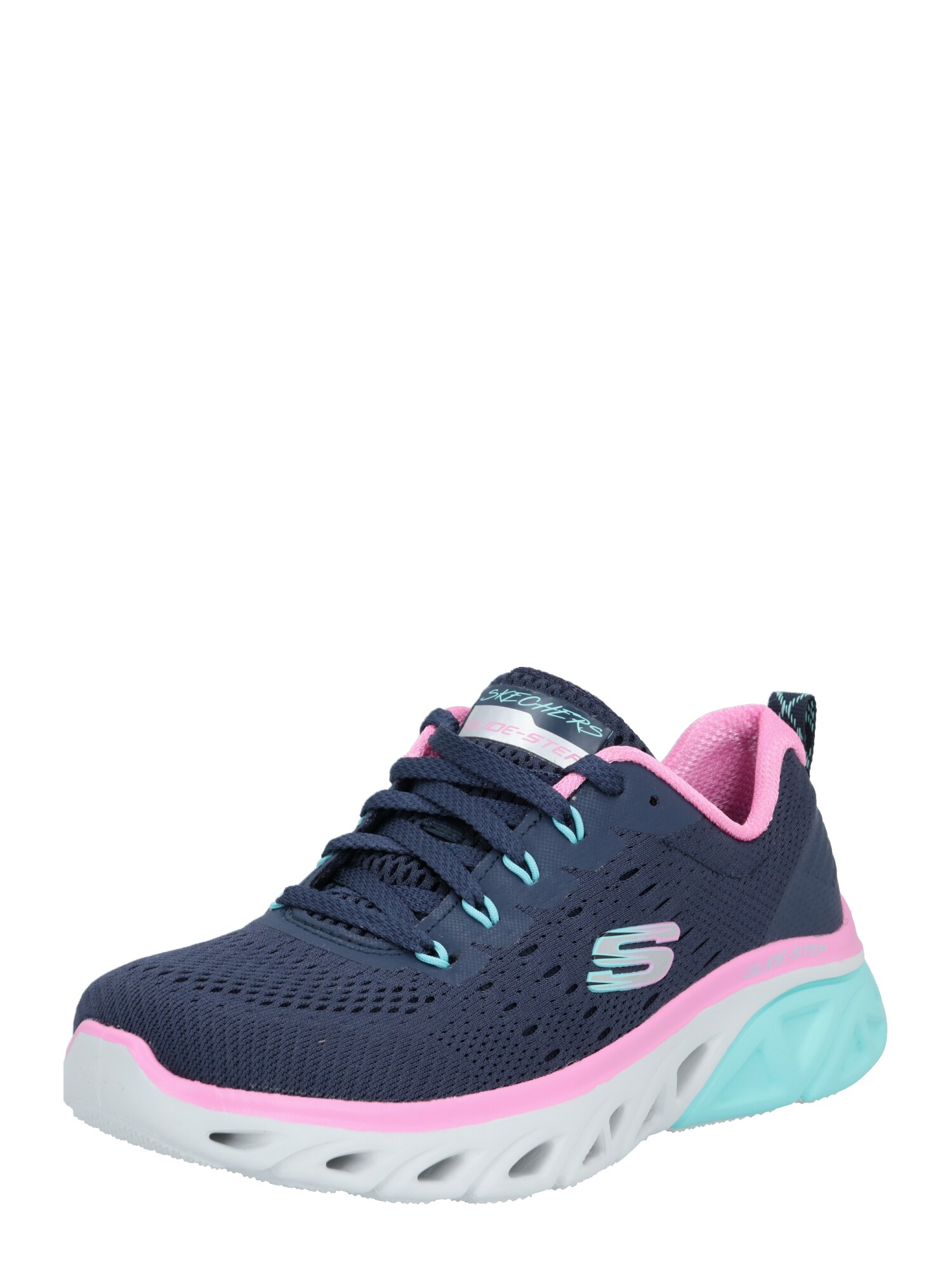 SKECHERS Sportbačiai be auliuko 'GLIDE STEP'  tamsiai mėlyna / rožių spalva / balta
