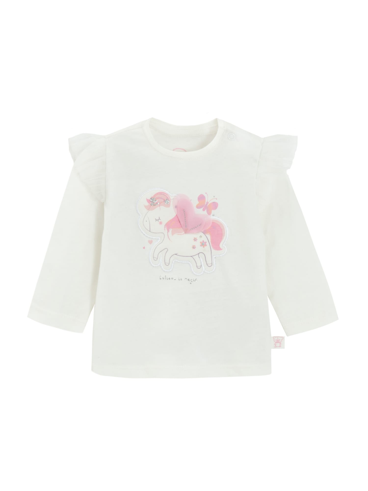 Cool Club Tricou  crem / roz / roz / argintiu
