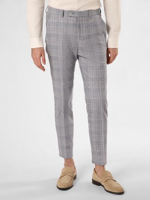 Finshley & Harding London Pantalon ‘ Hoxdon ‘ Beige / Blauw / Grijs