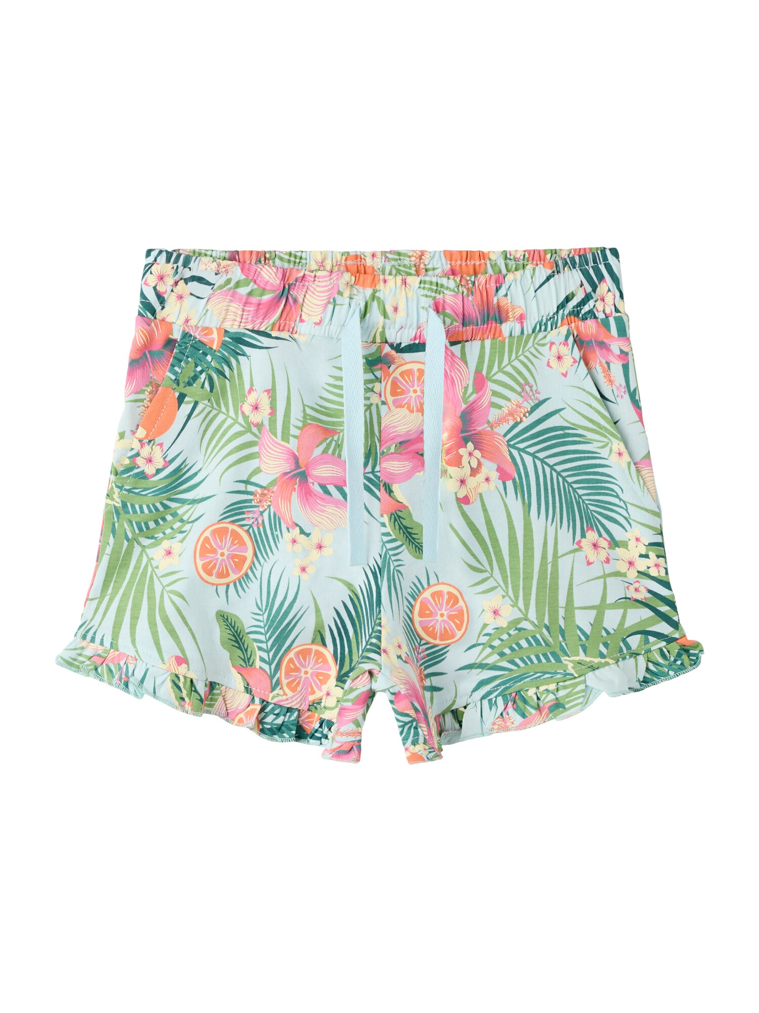 NAME IT Pantaloni 'NMFJUNNI'  albastru deschis / verde iarbă / portocaliu / fucsia