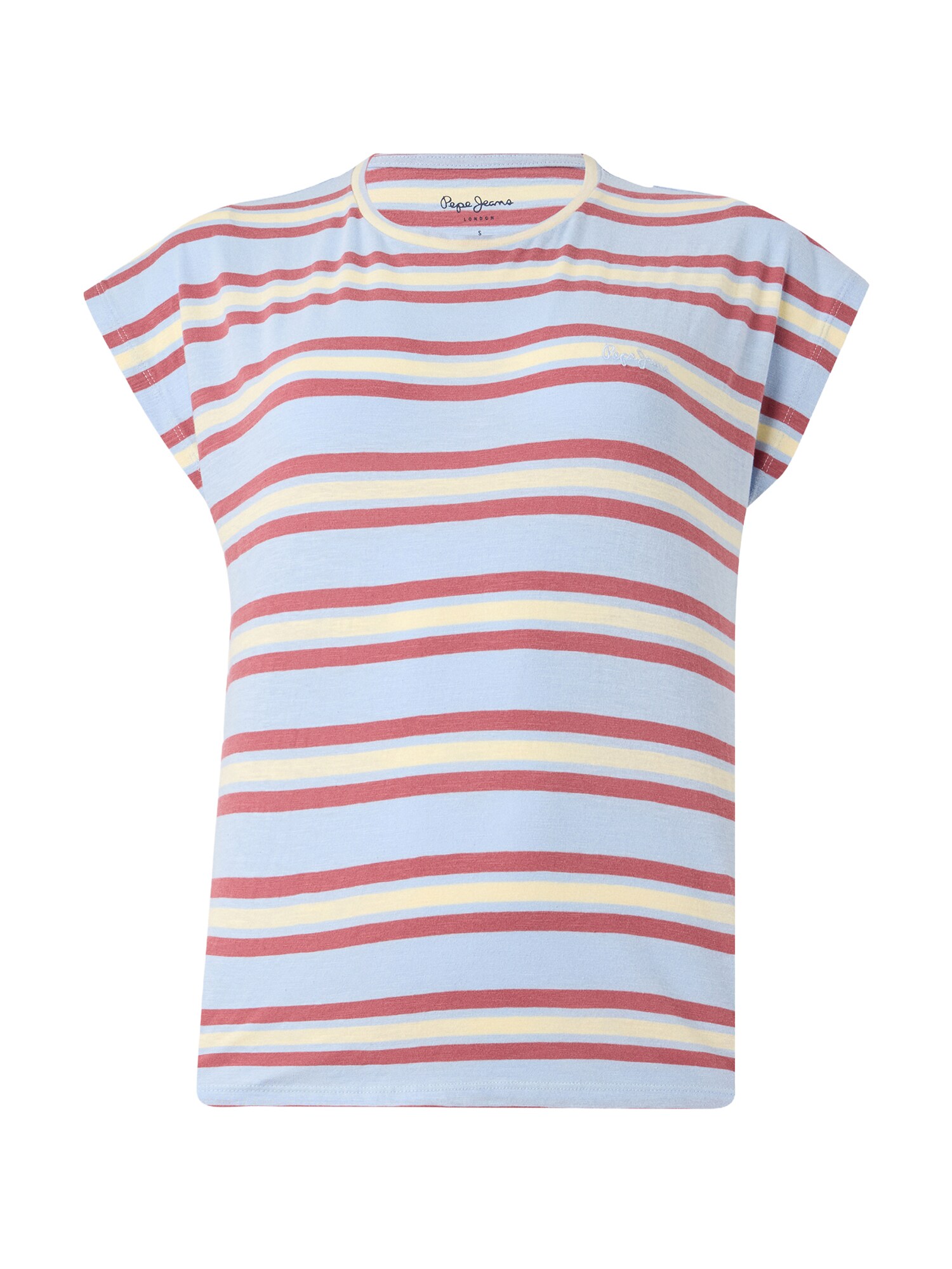 Pepe Jeans Tričko 'CHARLOT'  svetlomodrá / svetložltá / brusnicová