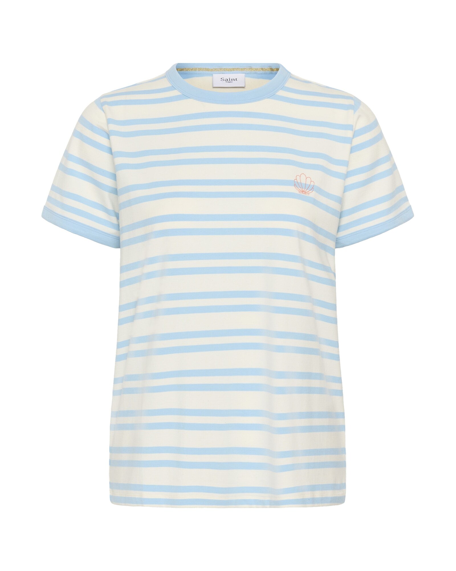 SAINT TROPEZ Camiseta 'SZRenalda'  azul claro / blanco