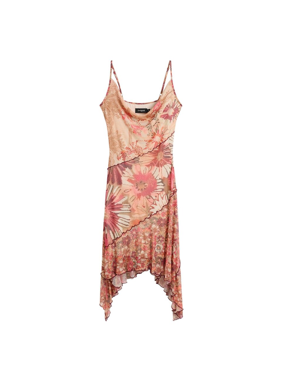 Klänning 'Asymmetric' beige / brun