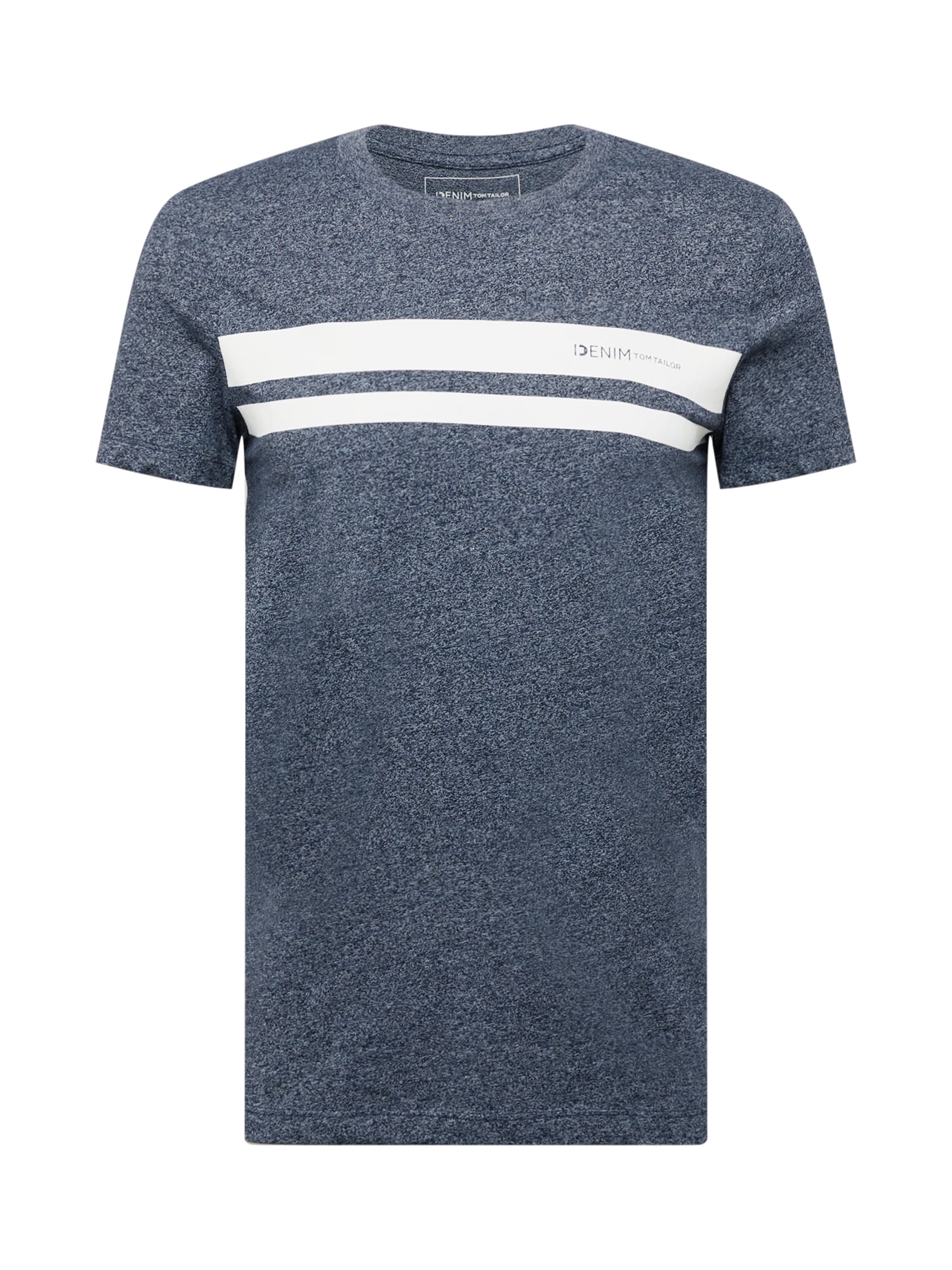 TOM TAILOR DENIM Tricou albastru marin / alb