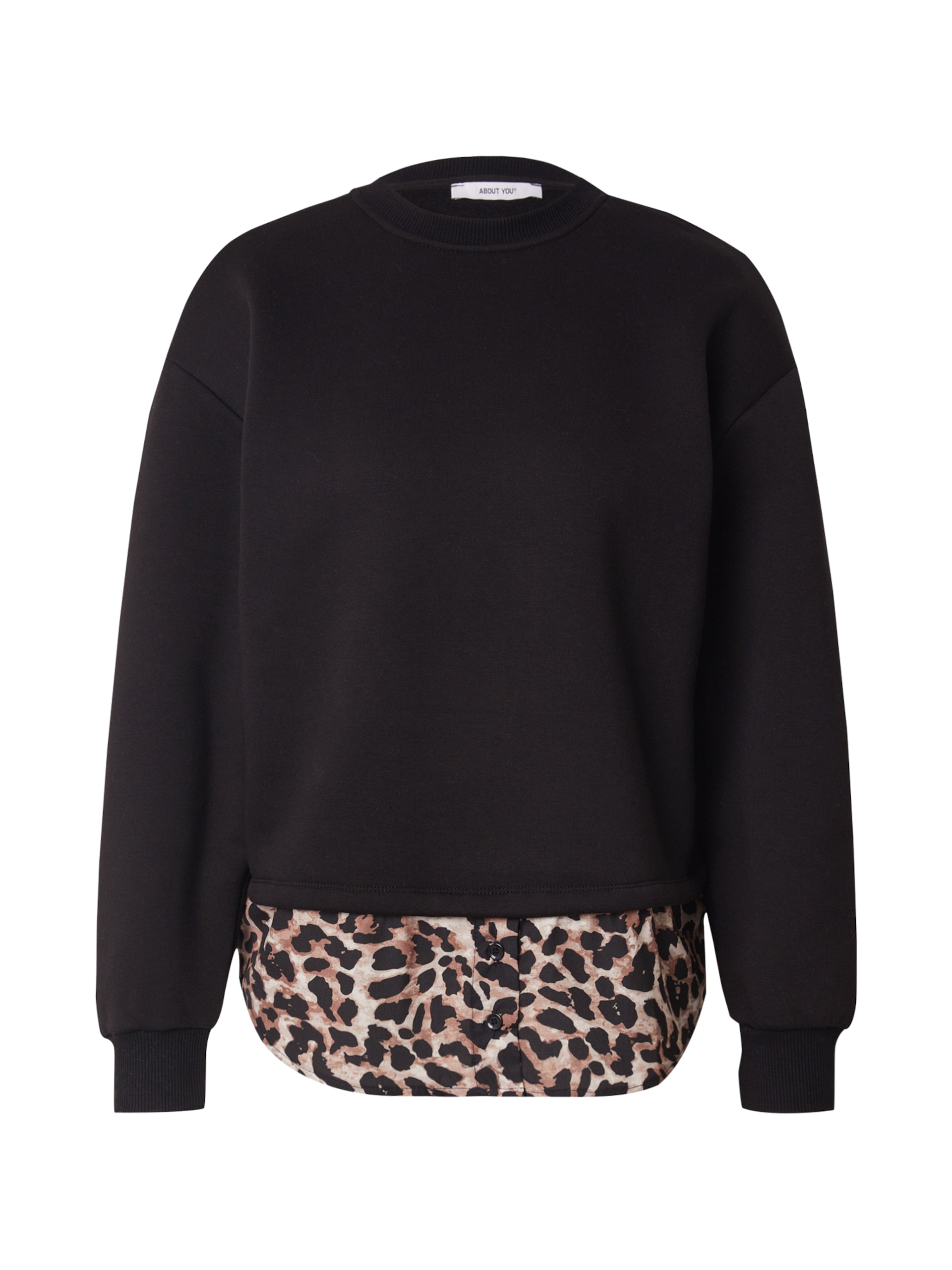 ABOUT YOU Sweatshirt 'Presley' beige / brun dam