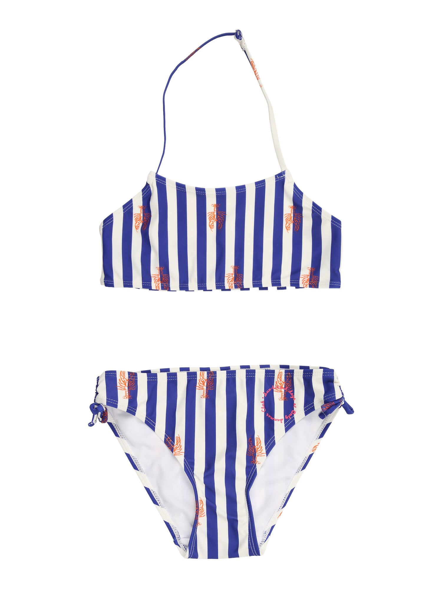 ONLY GIRLS Costum de baie două piese 'KOGHOLIDAY'  bej / albastru închis / portocaliu