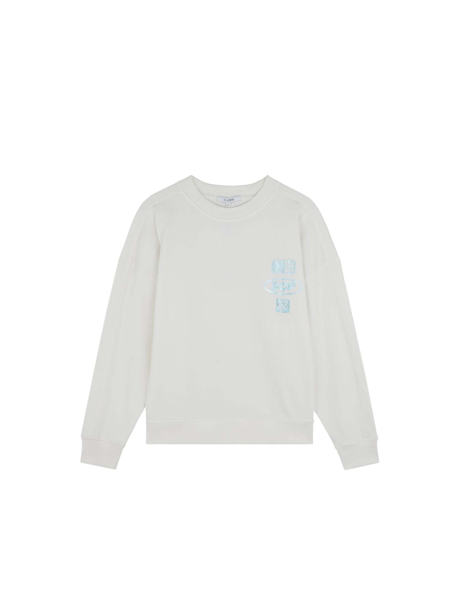 Scalpers Bluză de molton    alb / alb murdar