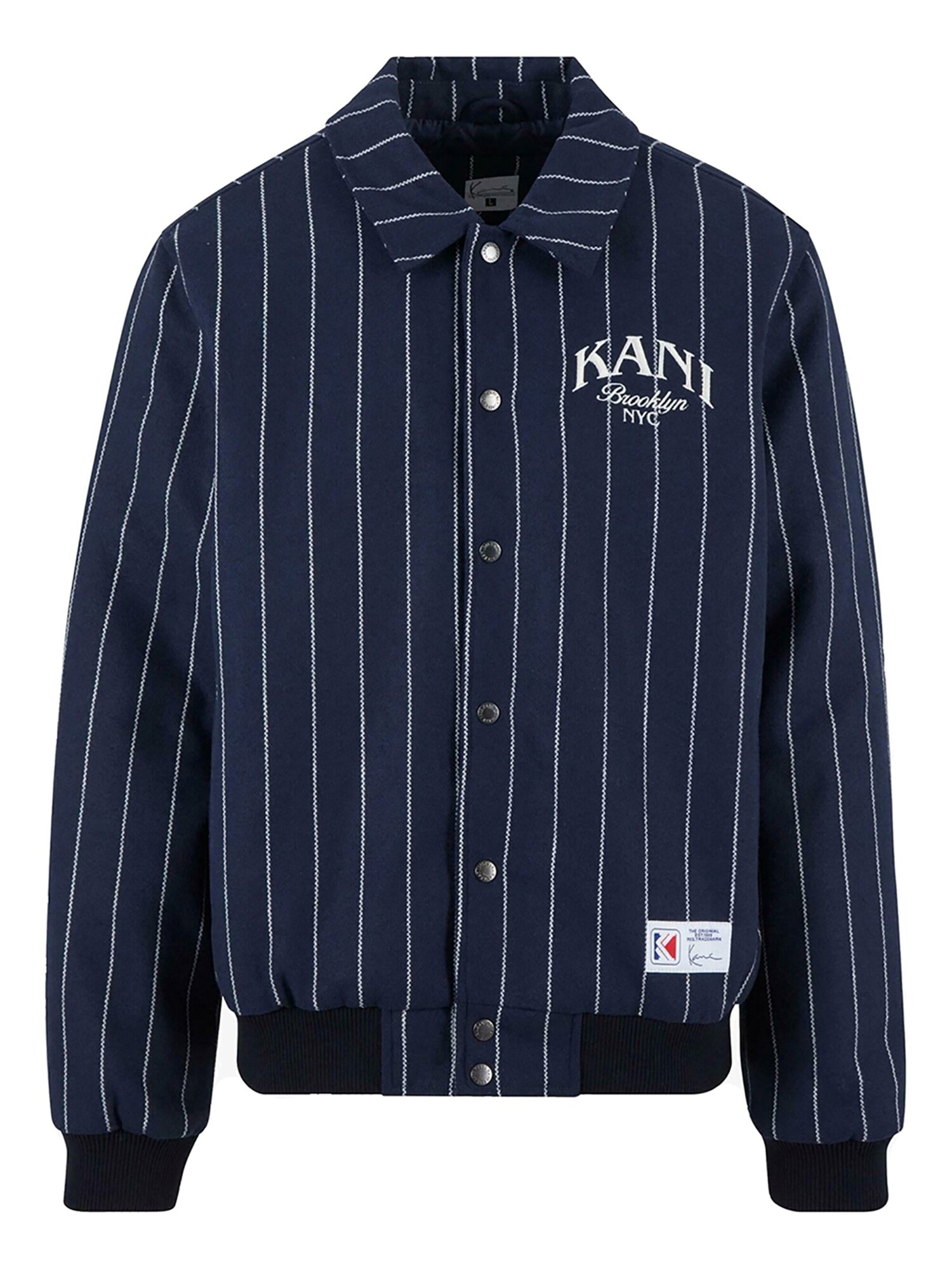 Karl Kani Chaqueta de montaña 'Pinstripes' azul oscuro – imagen 1