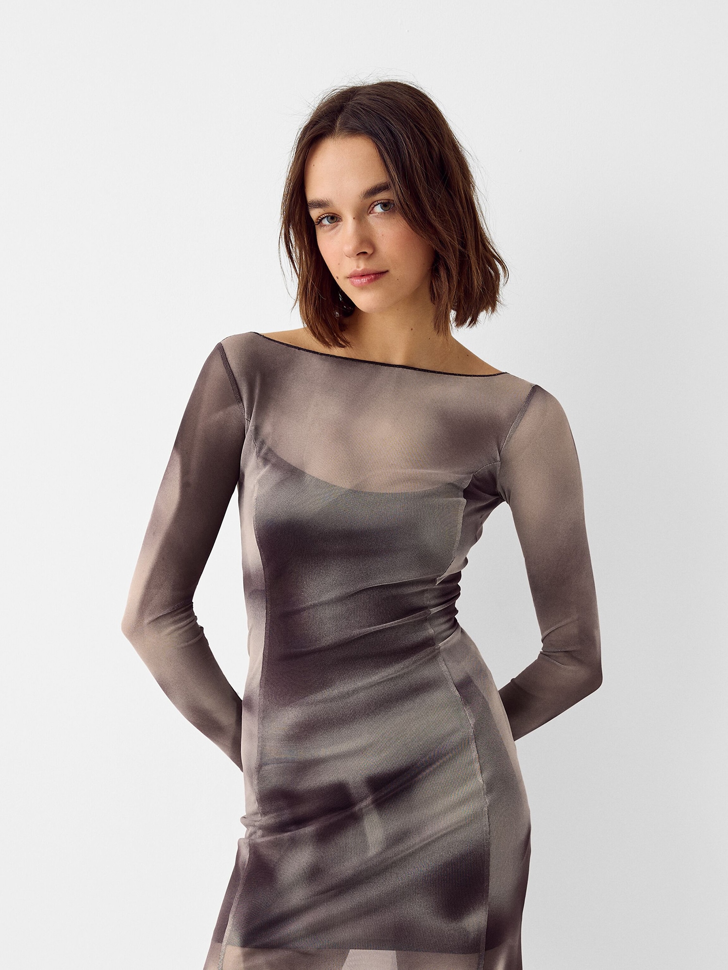 Bershka Ruha  bézs / sötét bézs / grafit termék 2. képe
