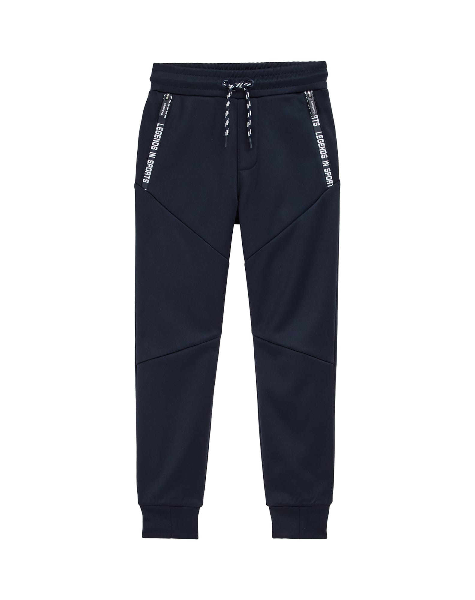 WE Fashion Pantaloni  albastru marin / alb