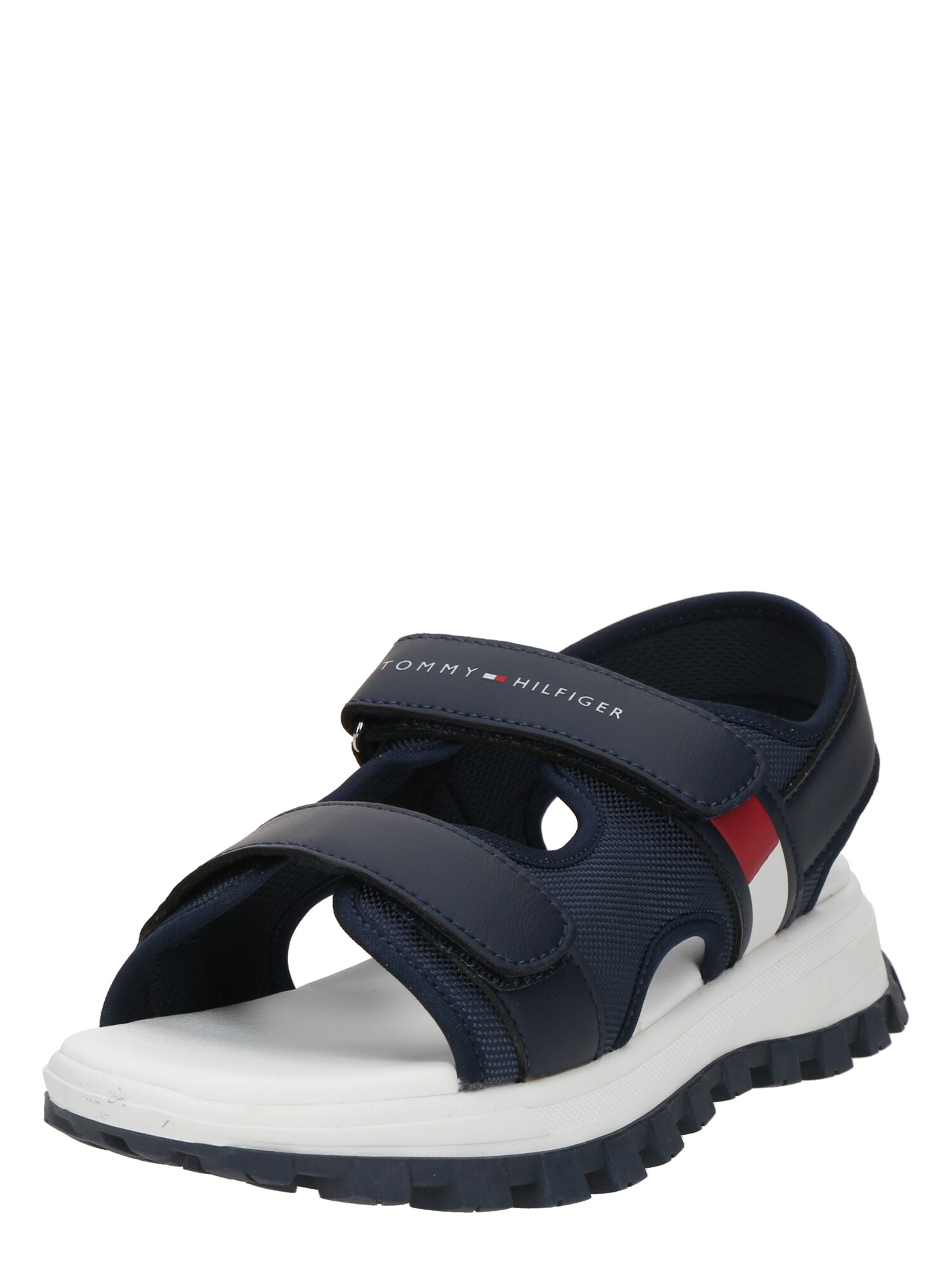 TOMMY HILFIGER Otvorená obuv  námornícka modrá / červená / biela