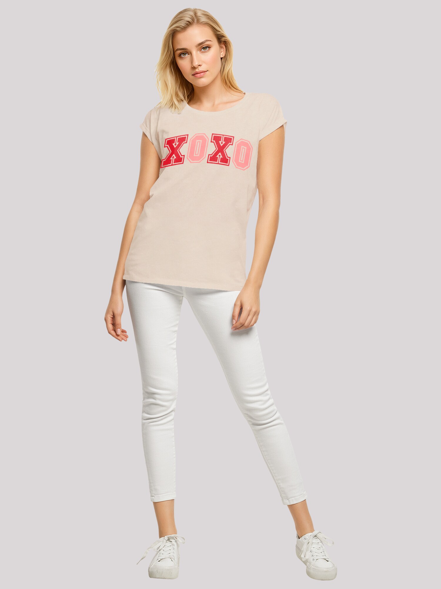 Thumbnail - F4NT4STIC T-Shirt Xoxo Varsity College Style Valentinstag