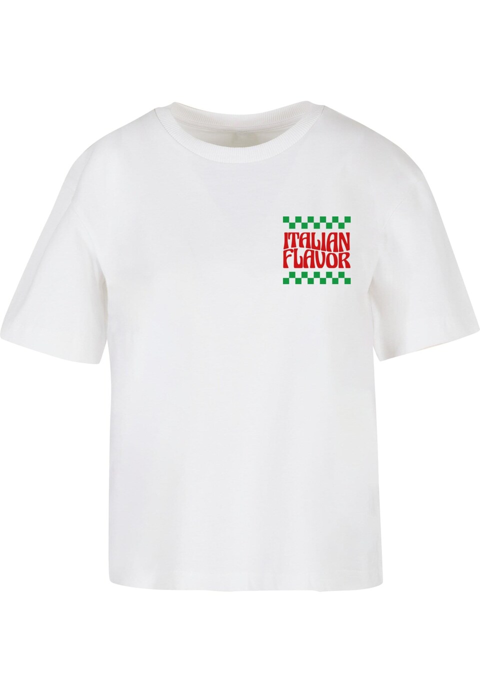 T-shirt 'Italian Flavor' grön / blodröd