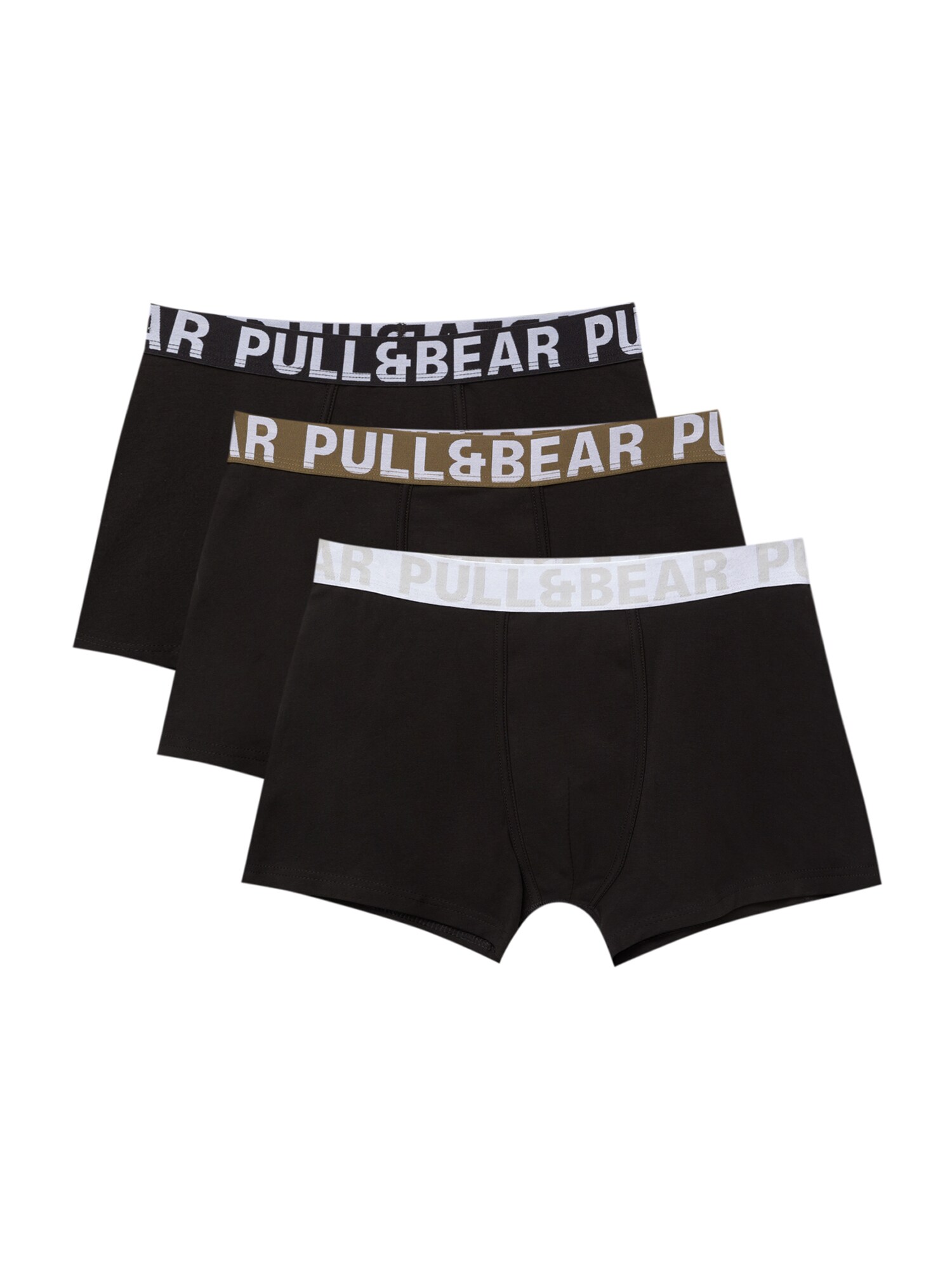 Pull&Bear Boxeralsók  barna / szürke / fekete / fehér akciós termékkép 1