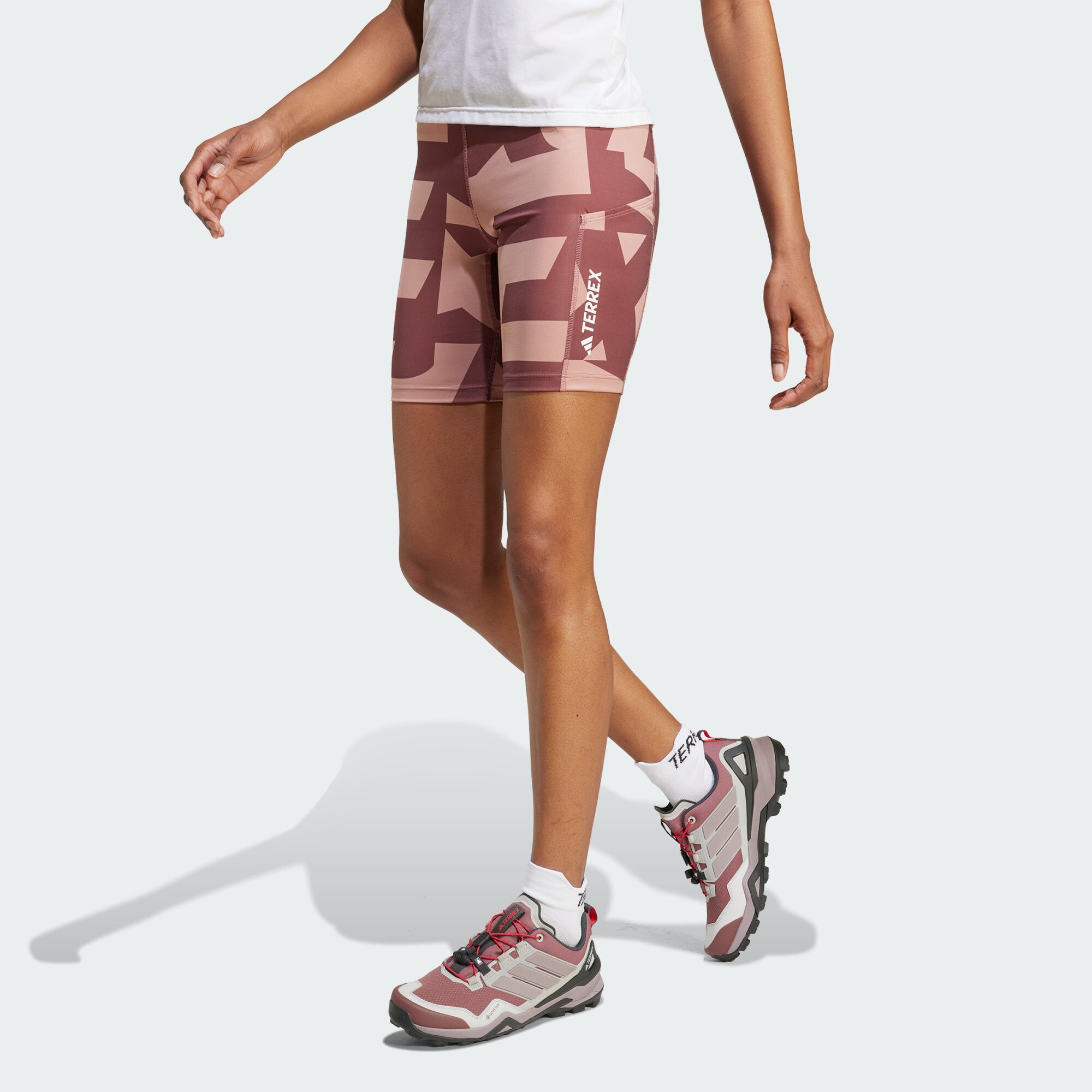 ADIDAS TERREX Kültéri nadrágok  púder / burgundi vörös / fehér termék 2. képe