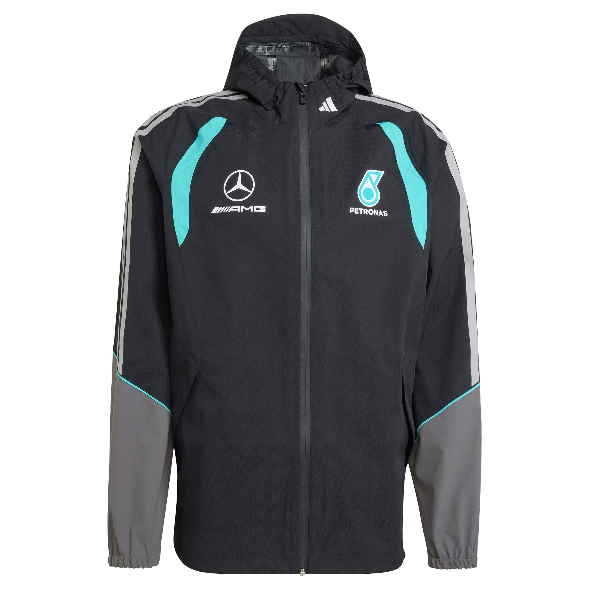 Adidas Performance Functionele Jas 'Mercedes-Amg Petronas Formel 1 Team Mechanics' Turquoise / Grijs / Zwart