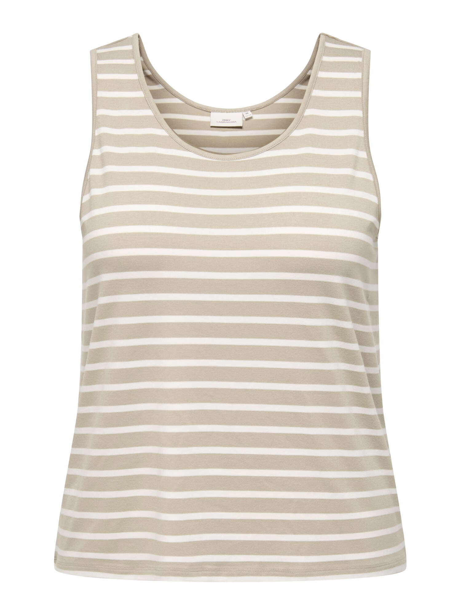 ONLY Carmakoma Top 'CARMOSTER'  taupe / fehér akciós termékkép 1