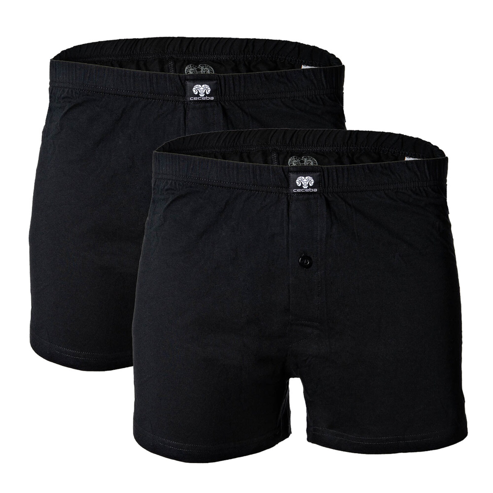 CECEBA Boxeri Shorts 2er Pack  negru