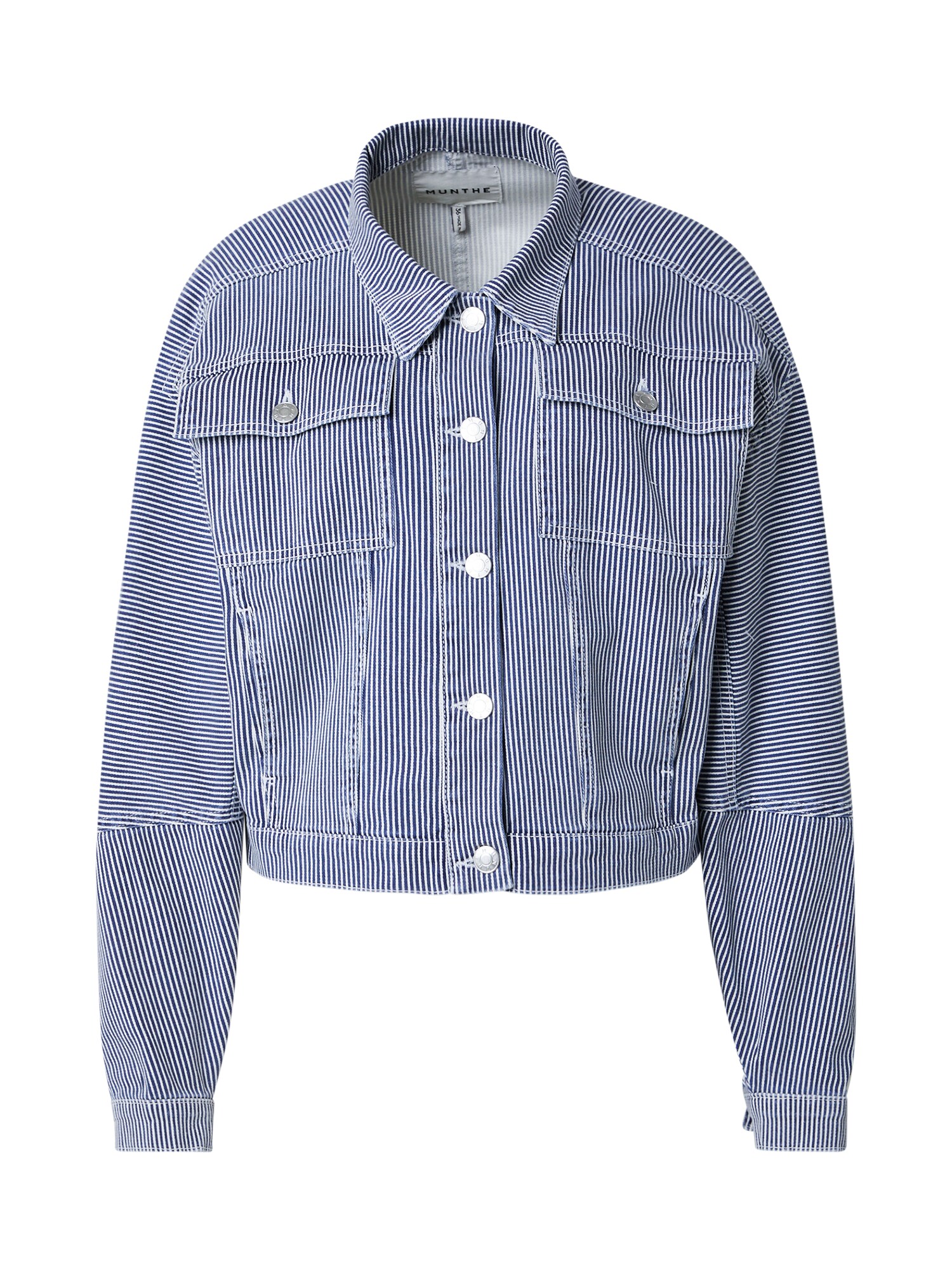 Munthe Geacă de primăvară-toamnă FAMKE  bleumarin / alb