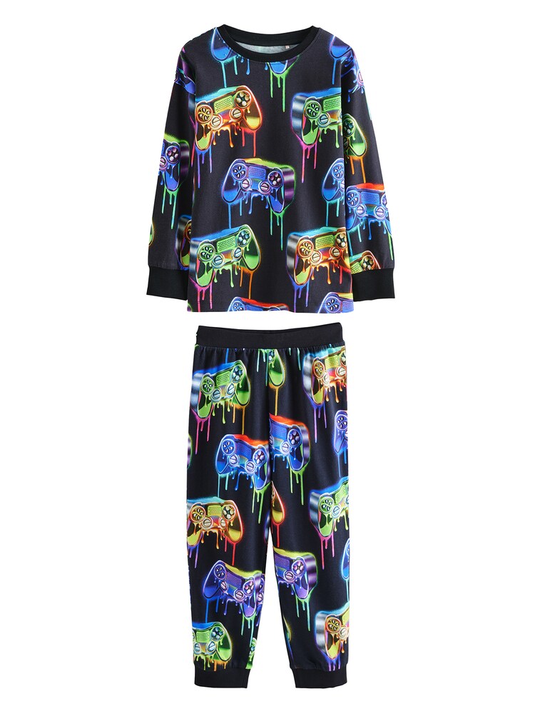 Next Schlafanzug Jungen Größe 104 blau / gelb / orange / schwarz