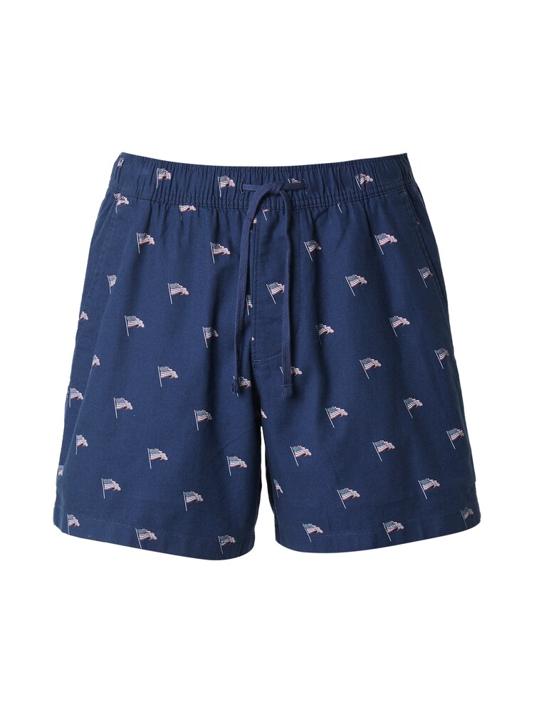 HOLLISTER Shorts Herren Größe 38 creme / navy