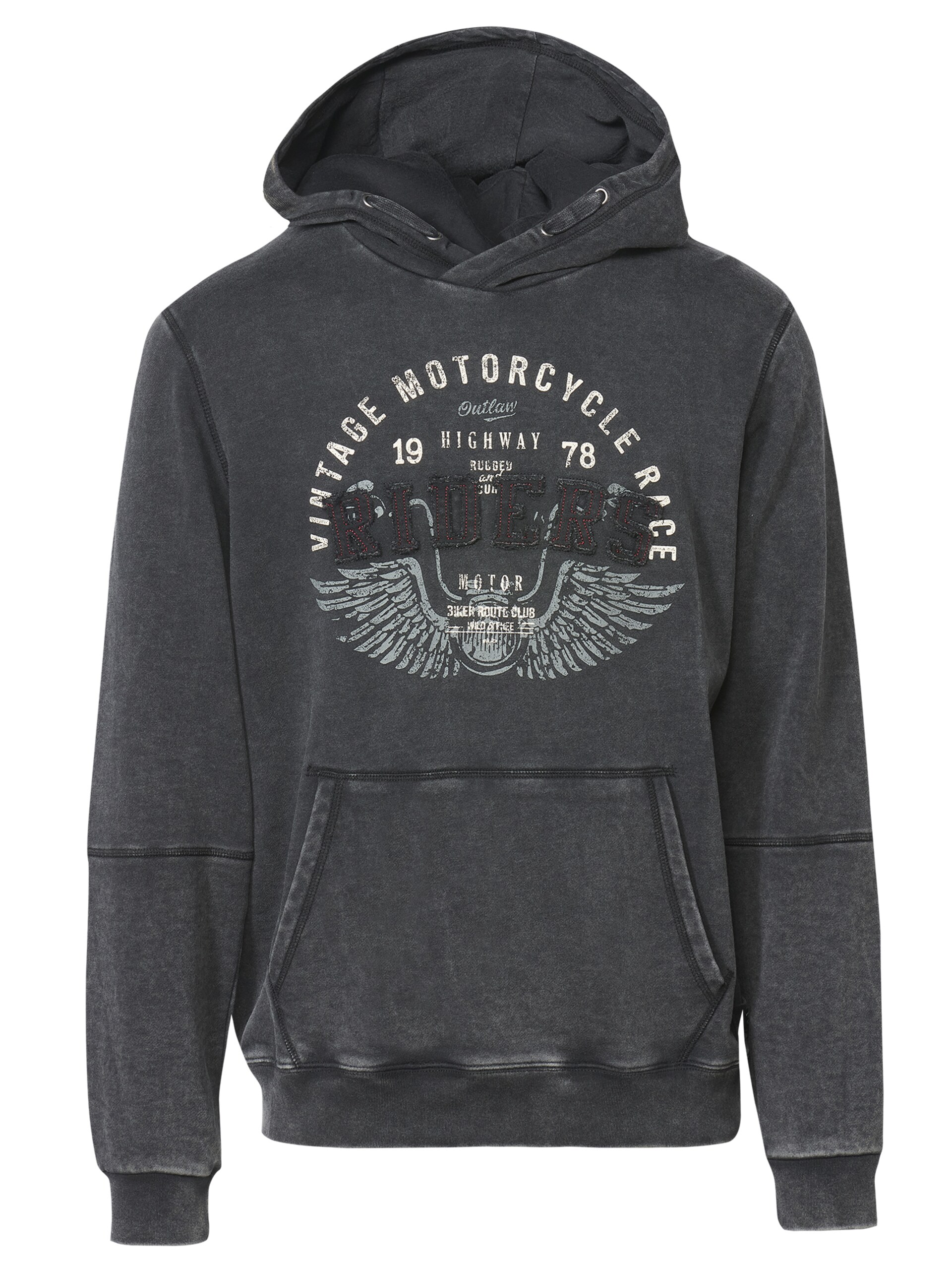 KOROSHI Sweatshirt ljusgrå / svart herr