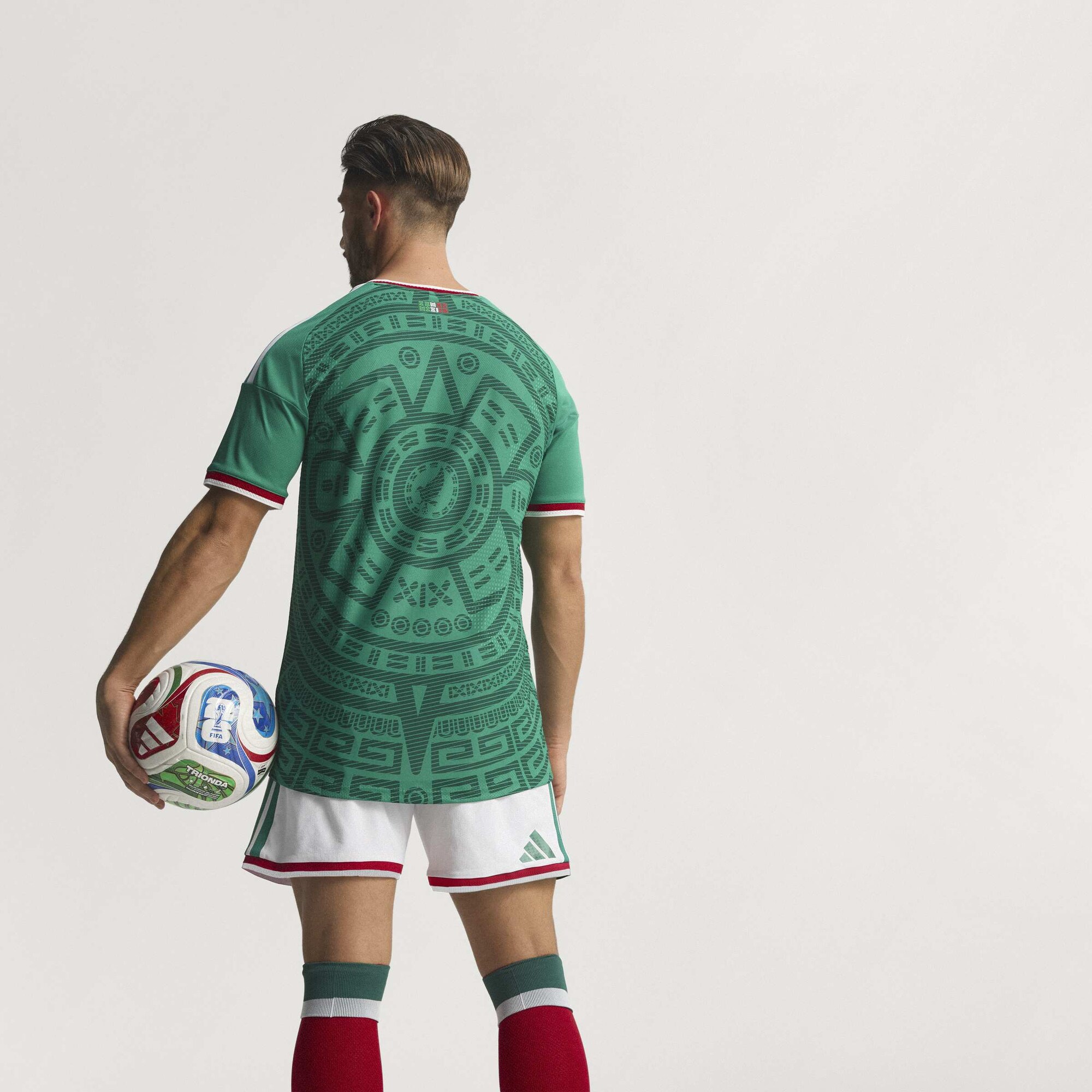 ADIDAS PERFORMANCE Camiseta de fútbol 'Mexico 26 Home Authentic' verde / blanco