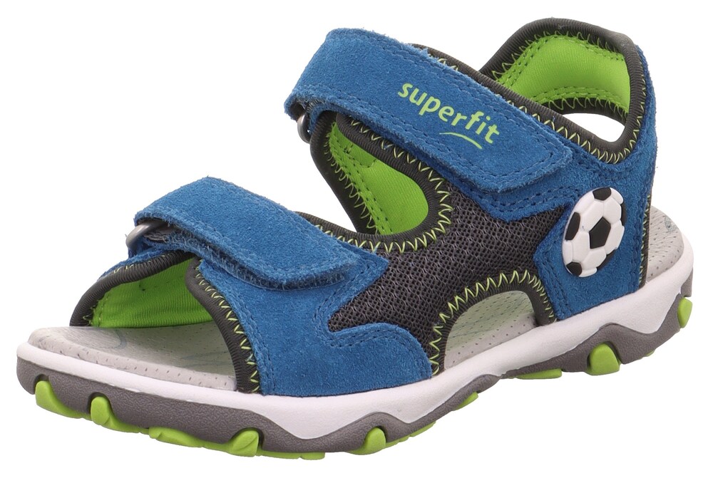 SUPERFIT Sandale 'Mike 3.0' Jungen Größe 31 enzian / dunkelbraun / limette