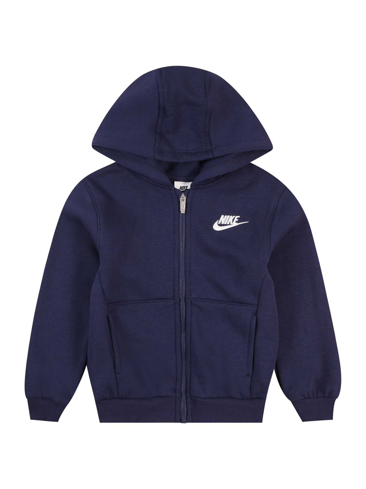 Nike Sportswear Tepláková bunda 'CLUB FLEECE'  námornícka modrá / biela