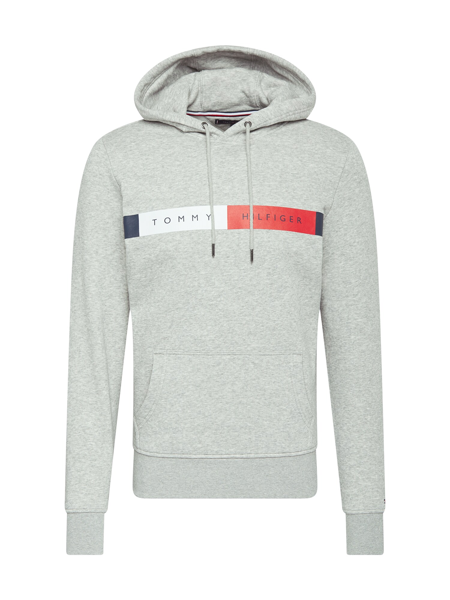 TOMMY HILFIGER Megztinis be užsegimo  balta / raudona / pilka / tamsiai mėlyna jūros spalva