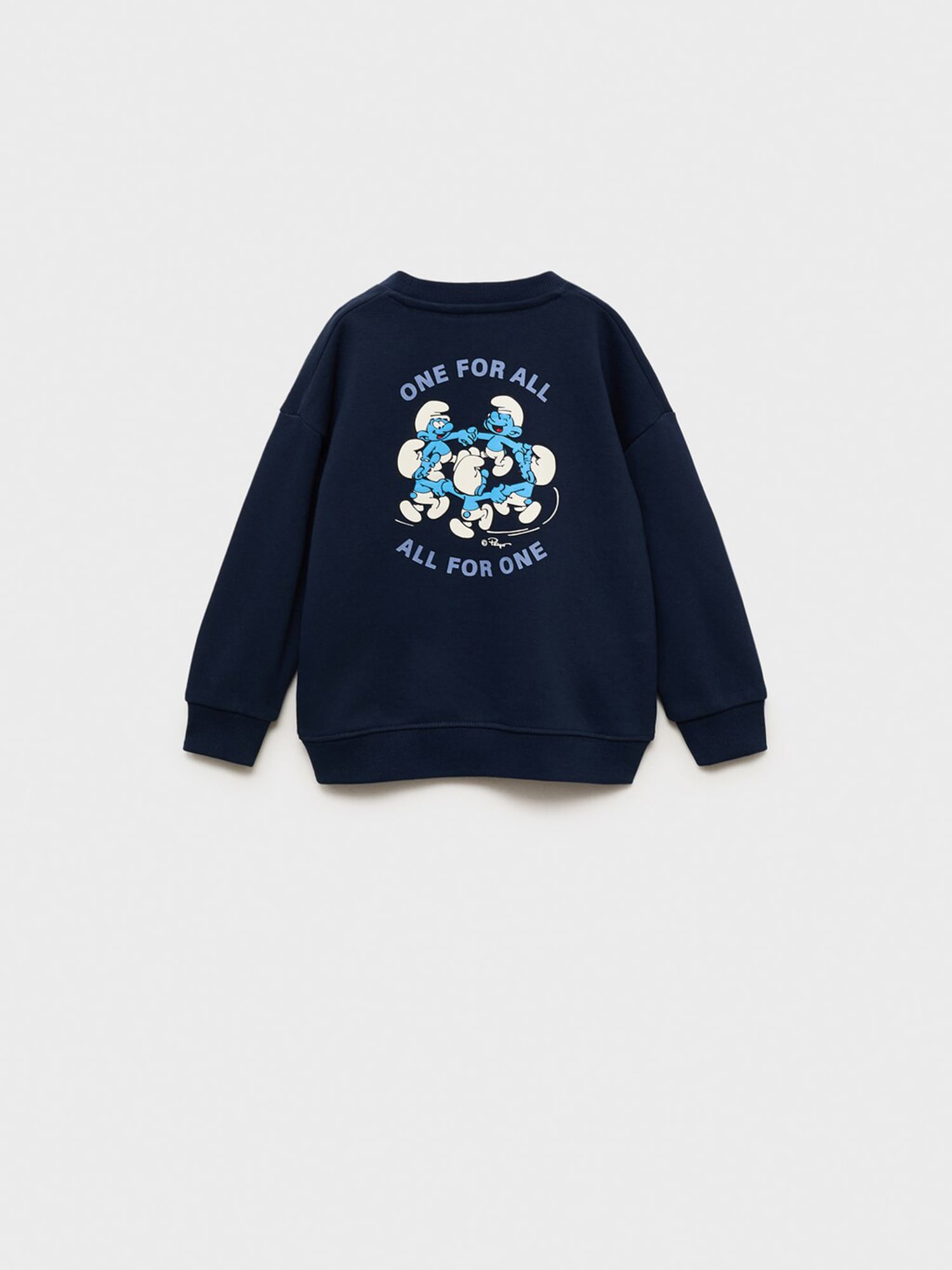 MANGO KIDS Tréning póló 'SMURFS'  tengerészkék / világoskék / fehér termék 2. képe