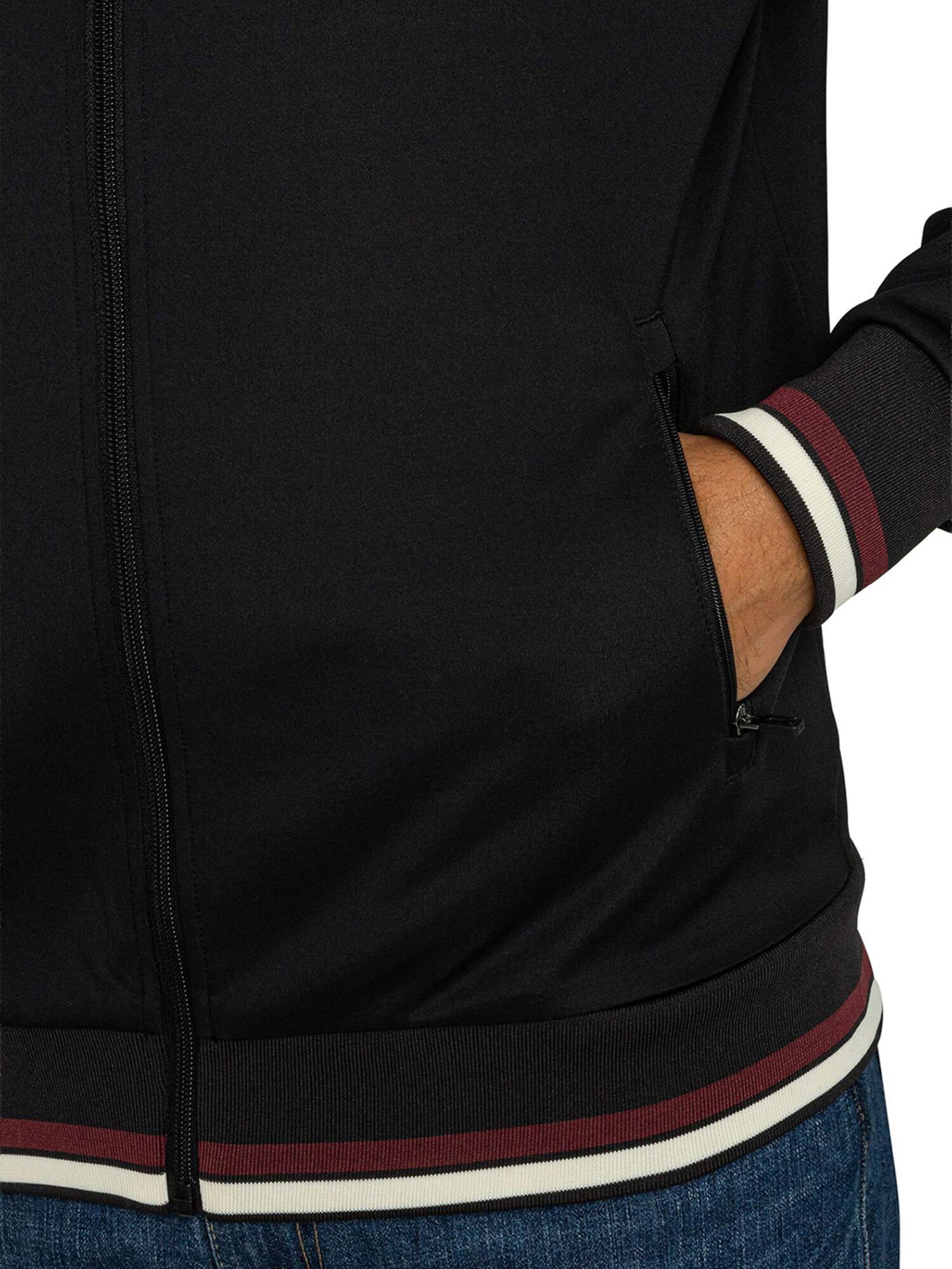 ELLESSE Sudadera con cremallera 'Vignola'  burdeos / negro / blanco – imagen 4