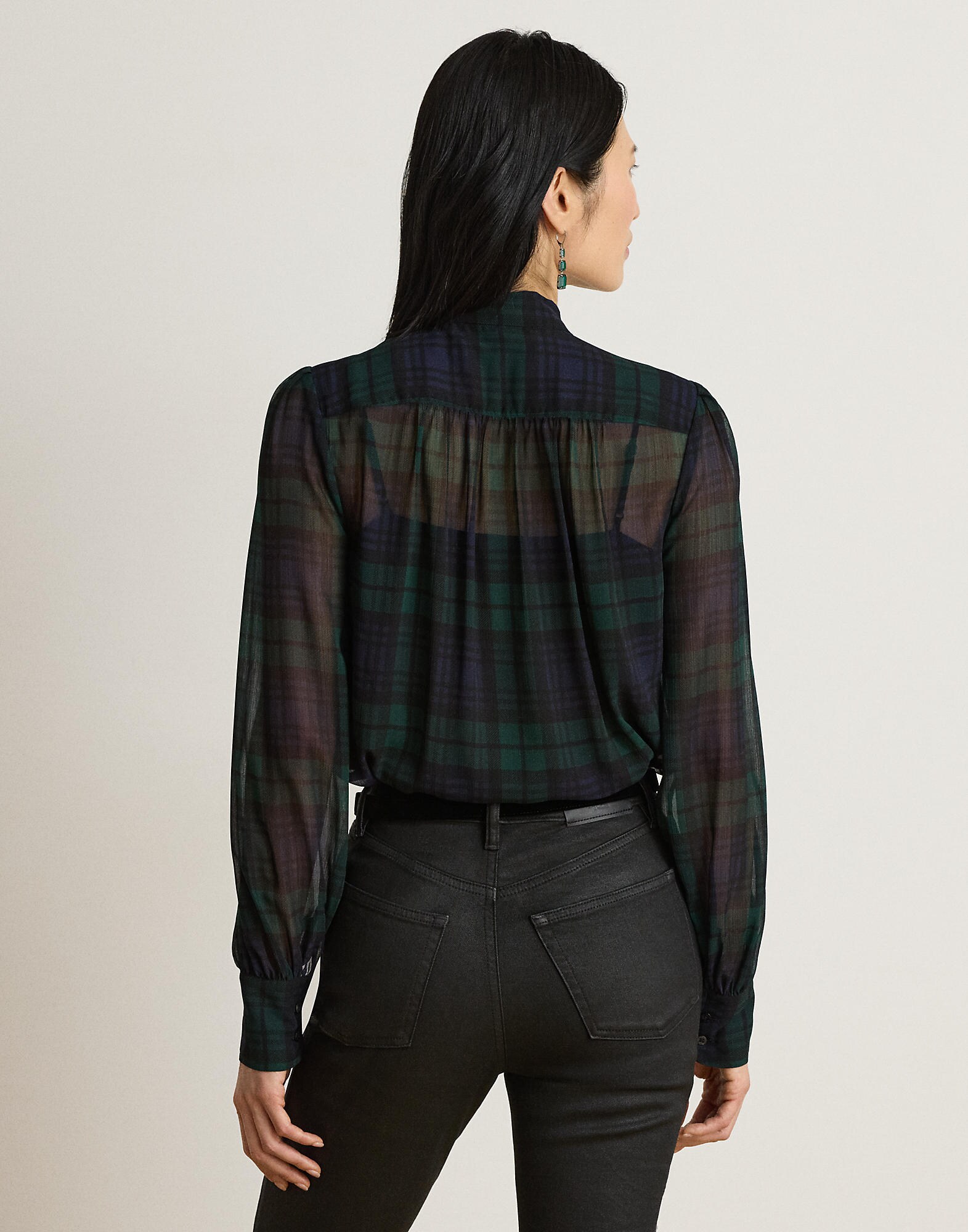 Lauren Ralph Lauren Blusa  añil / esmeralda / negro – imagen 3