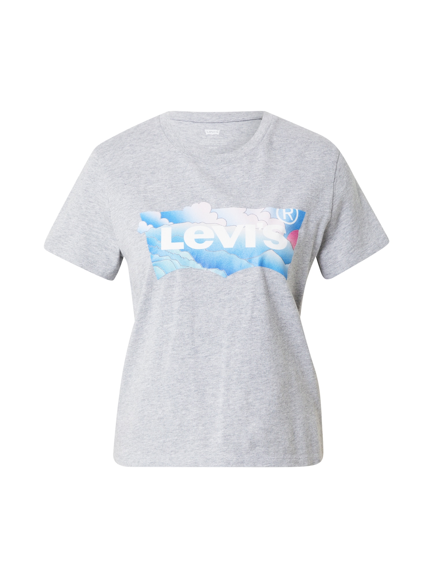 LEVI'S Тениска 'GRAPHIC JORDIE TEE GREYS'  небесносиньо / светлосиньо / сив меланж / малина