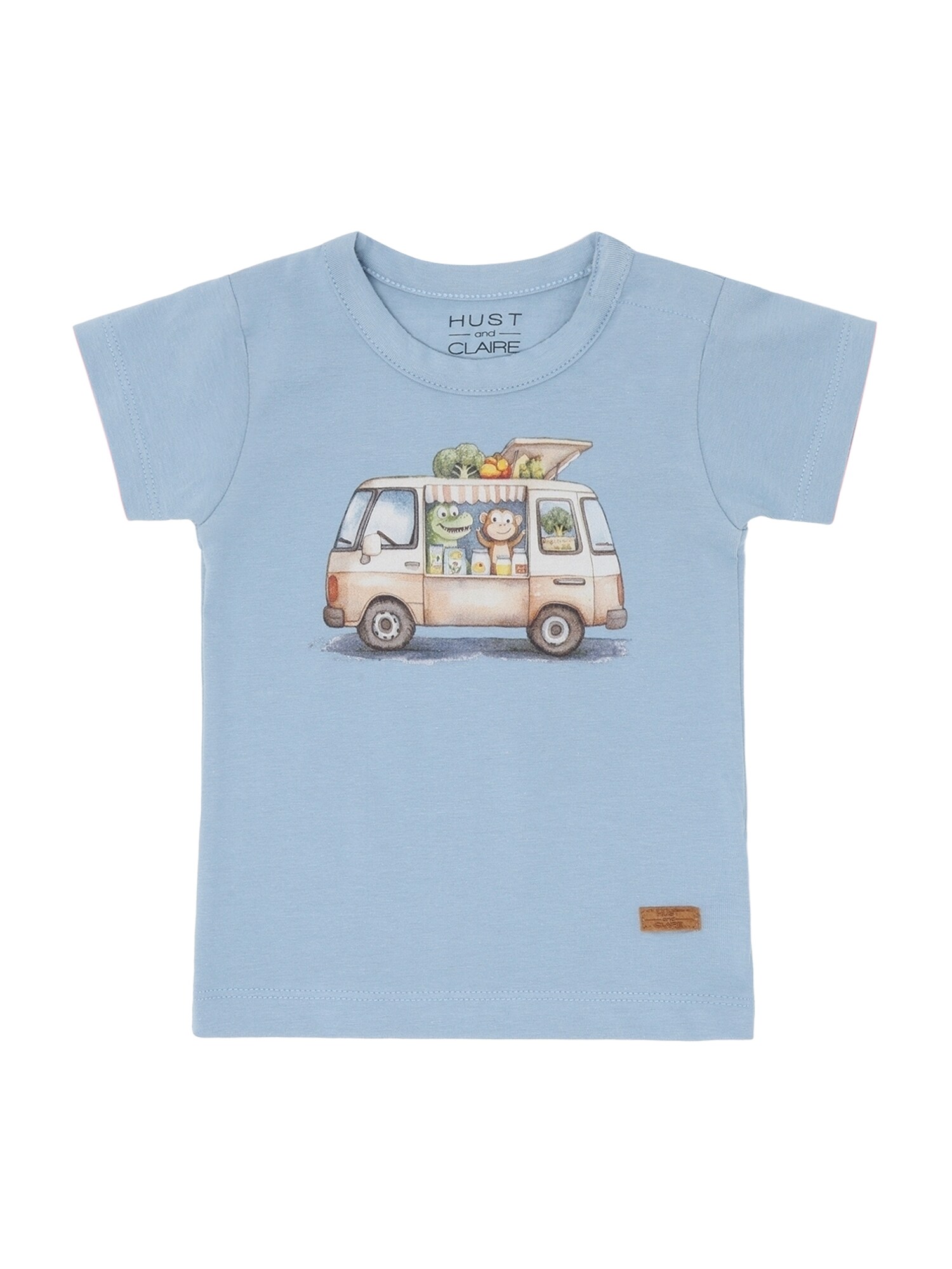 Hust & Claire Tricou August Vegie Truck  bej închis / albastru porumbel / gri închis / verde