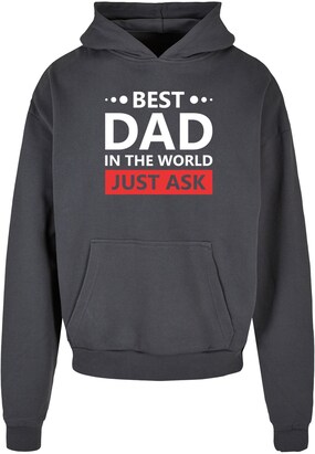 Merchcode Sweatshirt ‘Fathers Day – Best Dad, Just Ask’ Marine / Rood / Wit