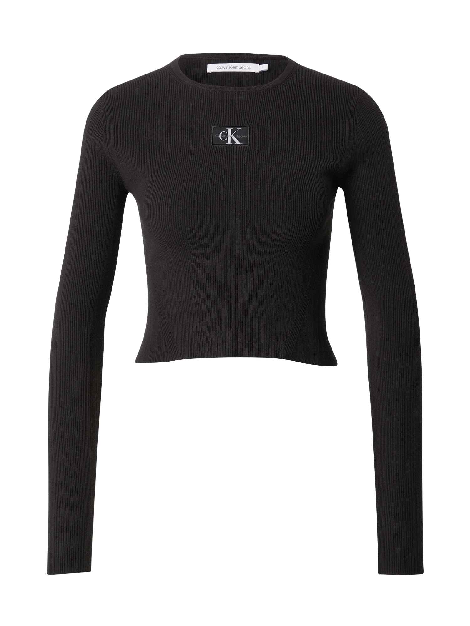 Calvin Klein Jeans Пуловер  черно / бяло