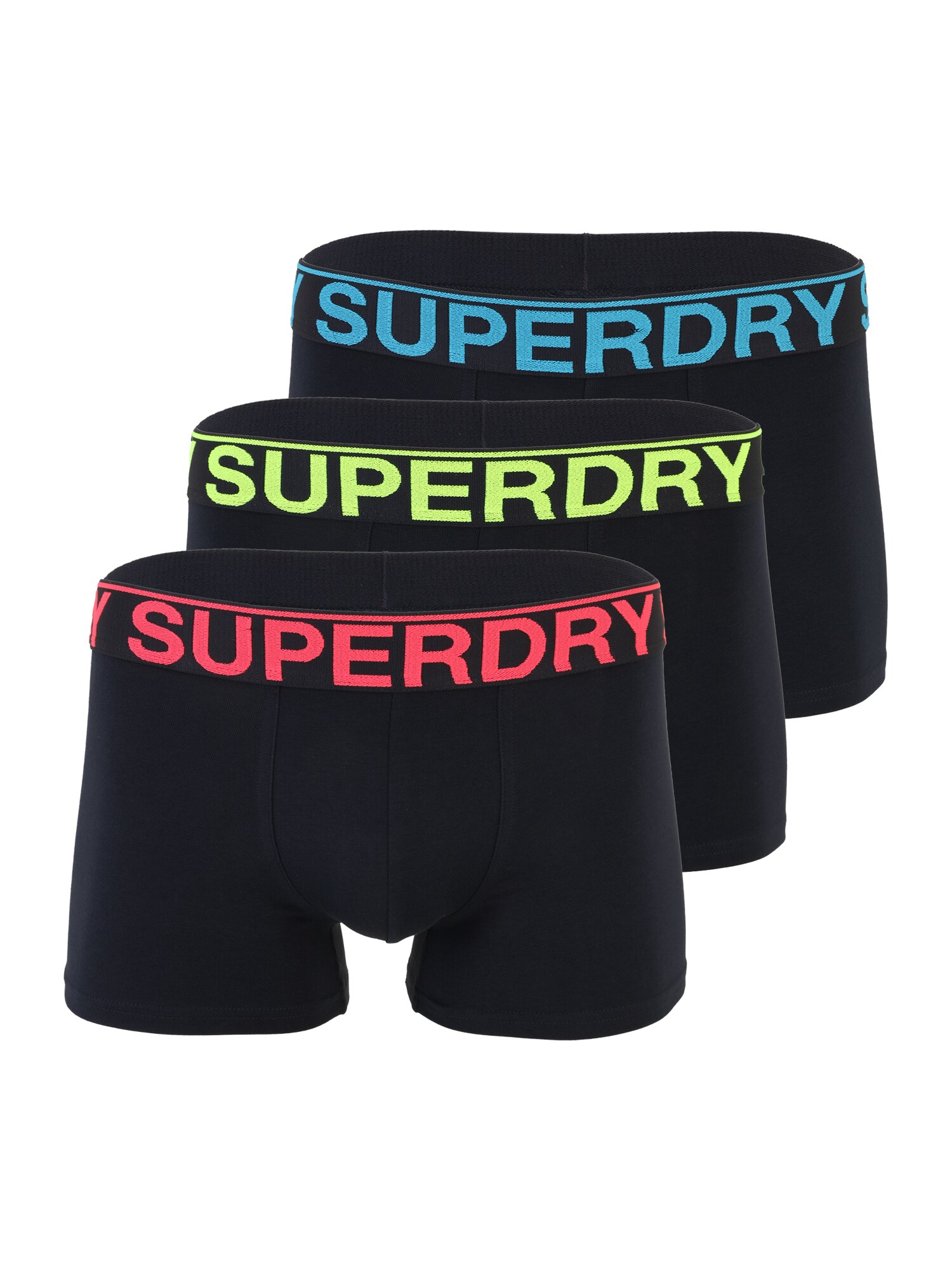 Superdry & Co Boxeri  albastru noapte / albastru neon / verde neon / roz zmeură