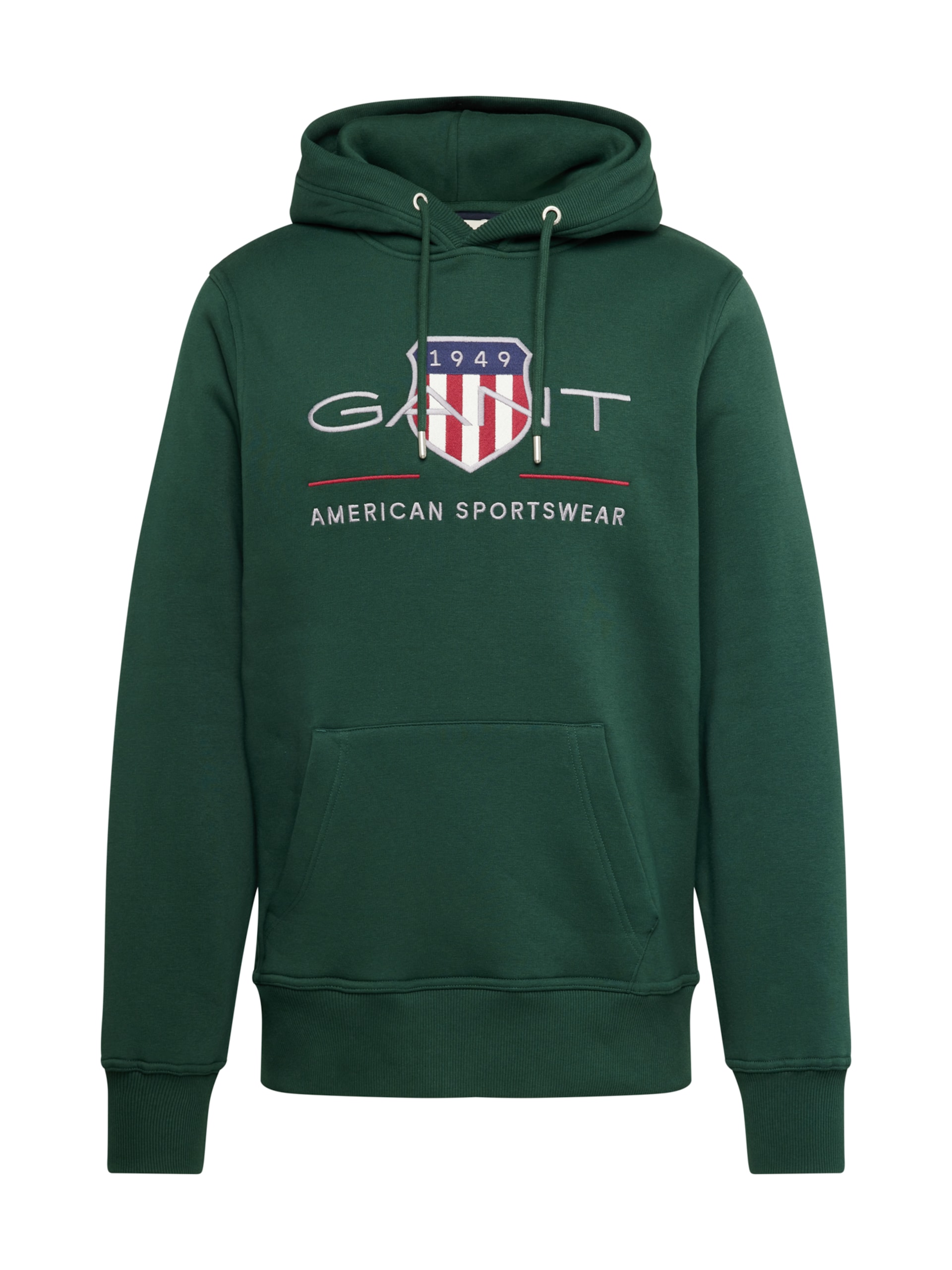 Gant Sweatshirt silvergrå / mörkgrön / röd herr