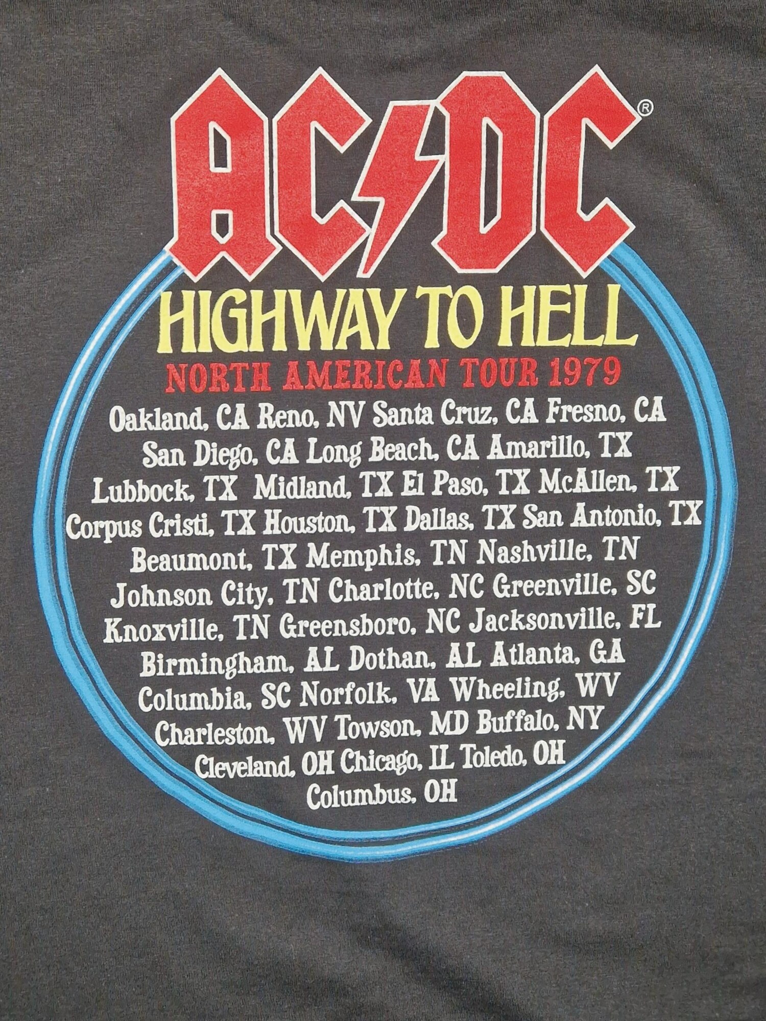 AC/DC Camiseta 'Ac/dc Highway to Hell North America Tour 1979 T-Shirt'  negro – imagen 4