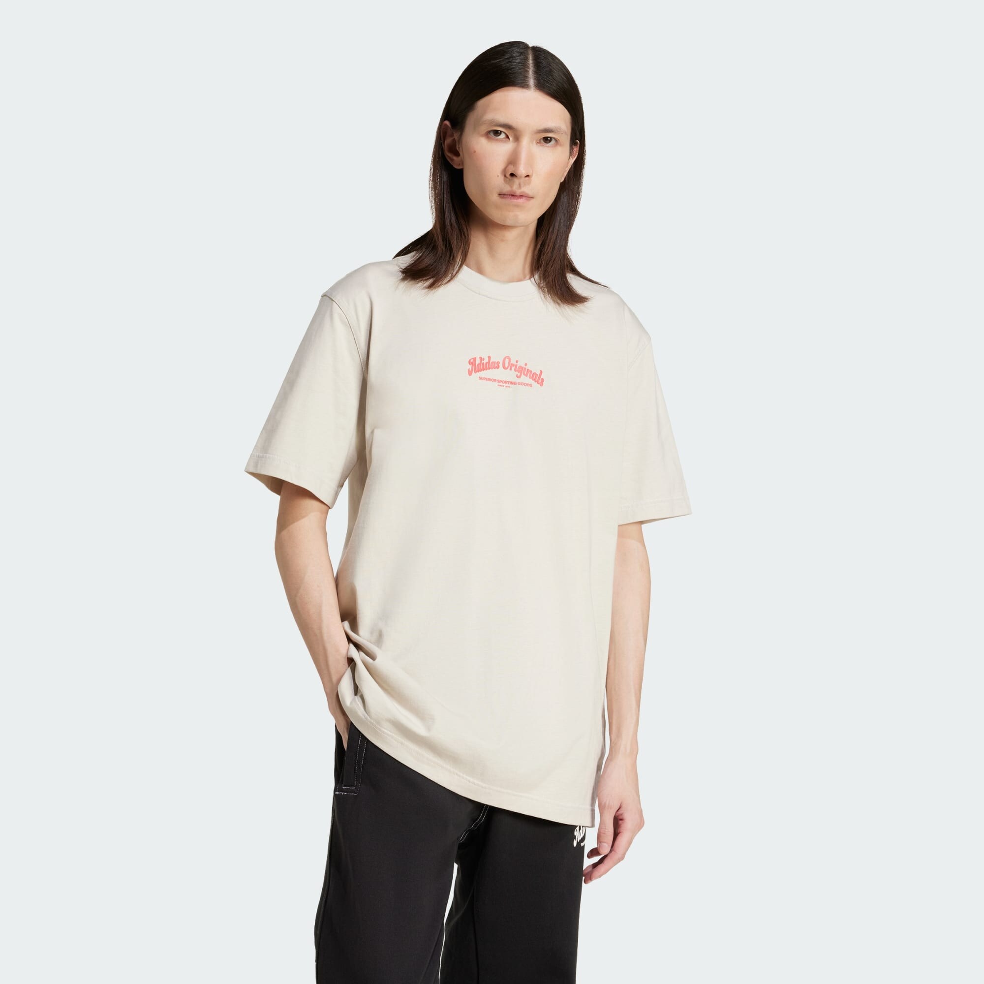 ADIDAS ORIGINALS Póló 'Wabash'  krém / vörösáfonya termék 2. képe