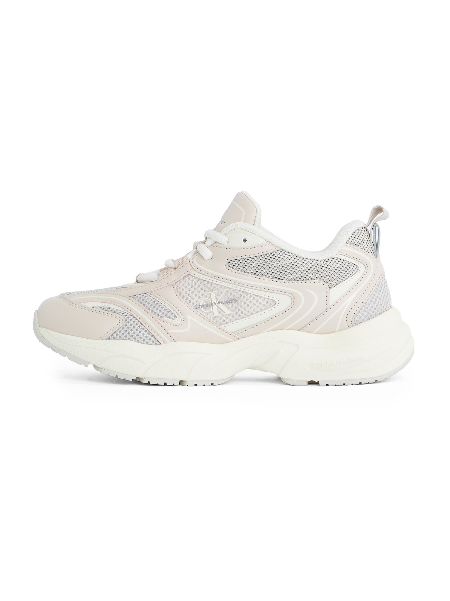 Calvin Klein Jeans Sneaker low RETRO TENNIS  culoarea pielii / alb / alb coajă de ou