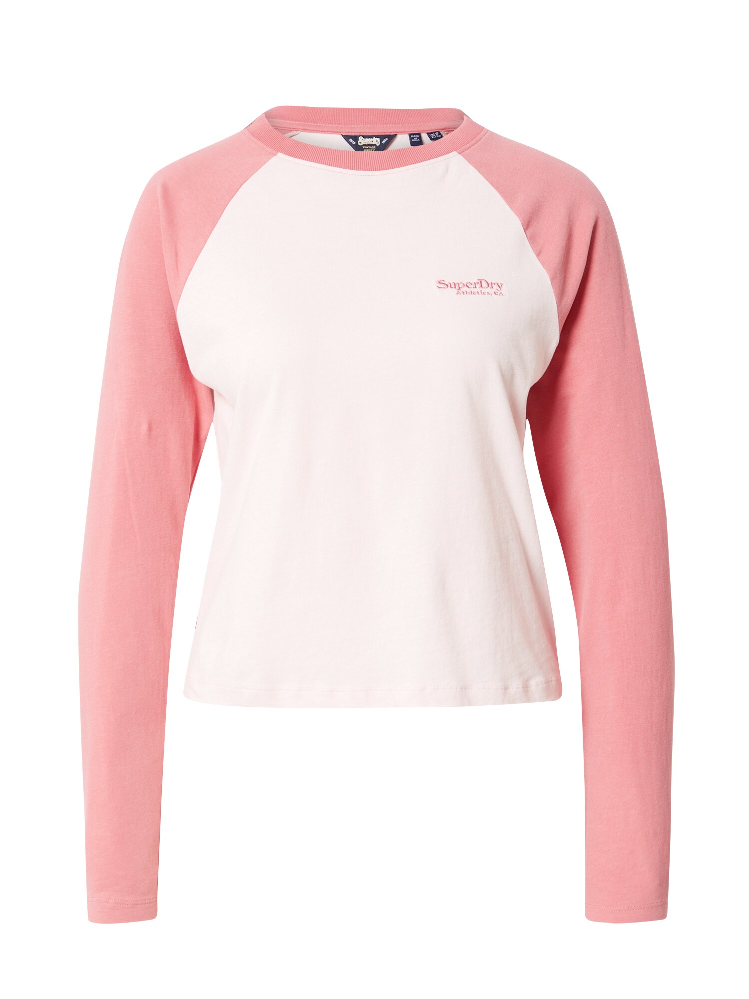 Superdry Tričko  ružová / biela