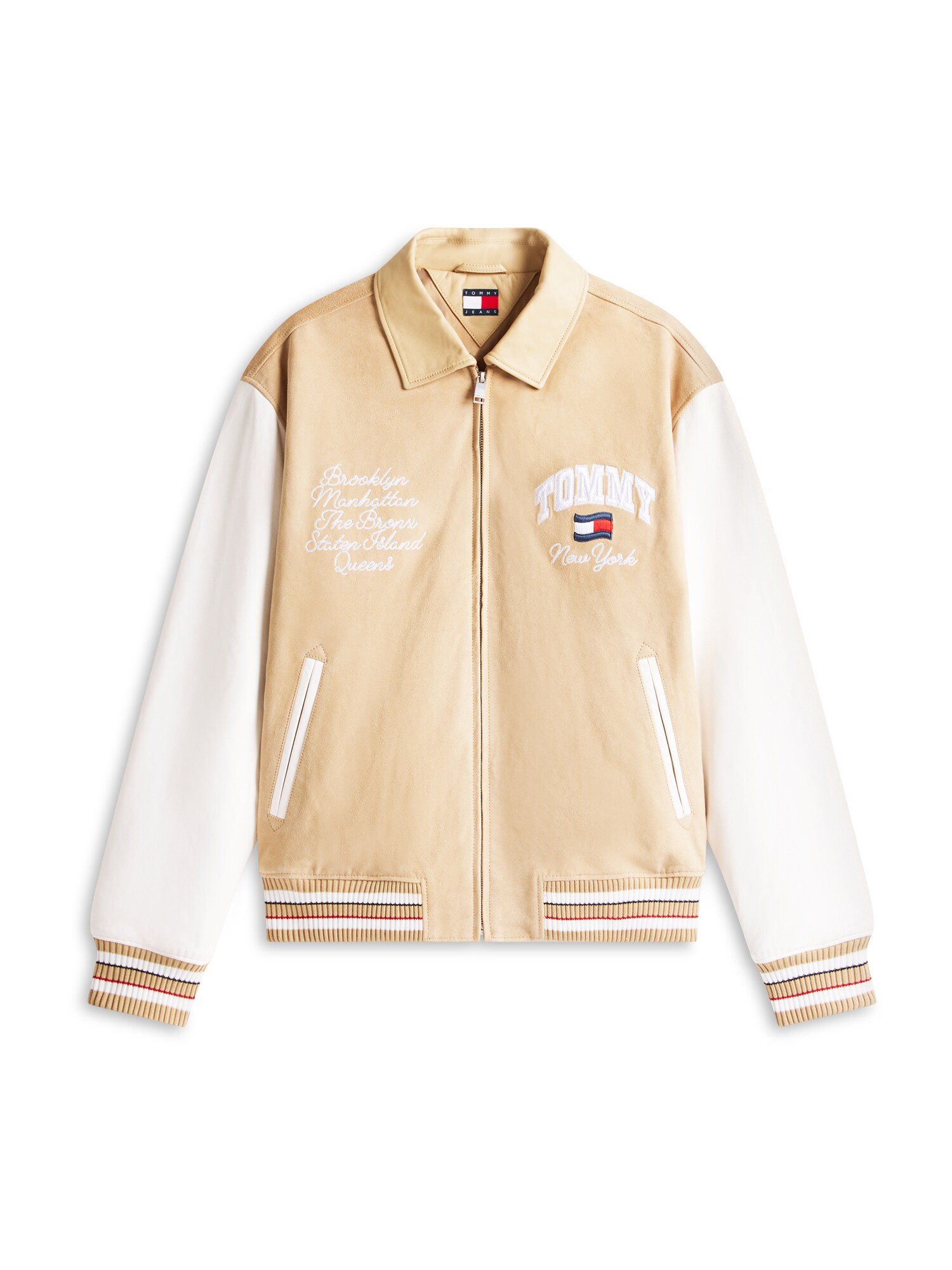 Tommy Jeans Giacca di mezza stagione  camoscio / blu scuro / rosso / bianco