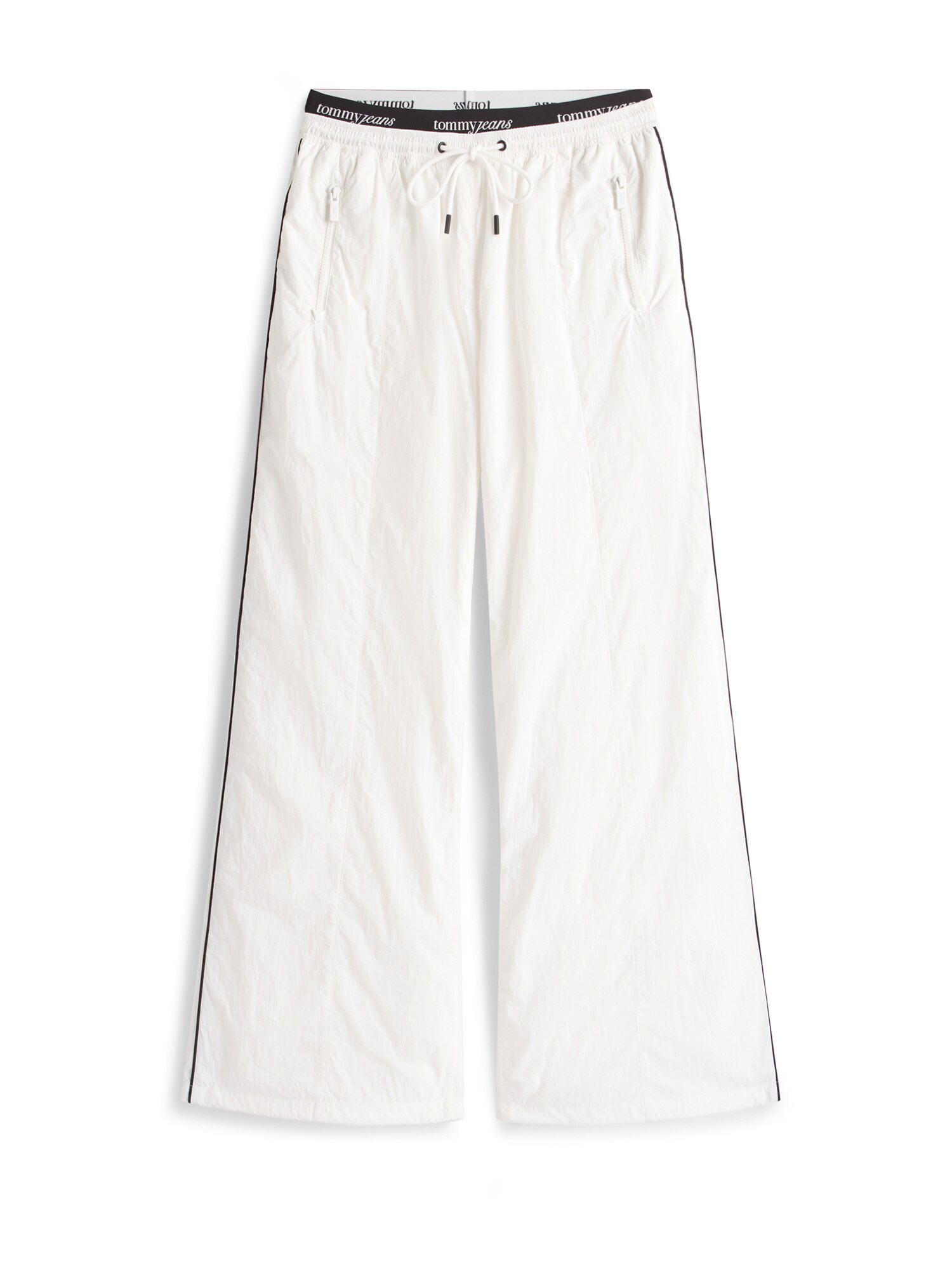 Tommy Jeans Hlače  crna / bijela